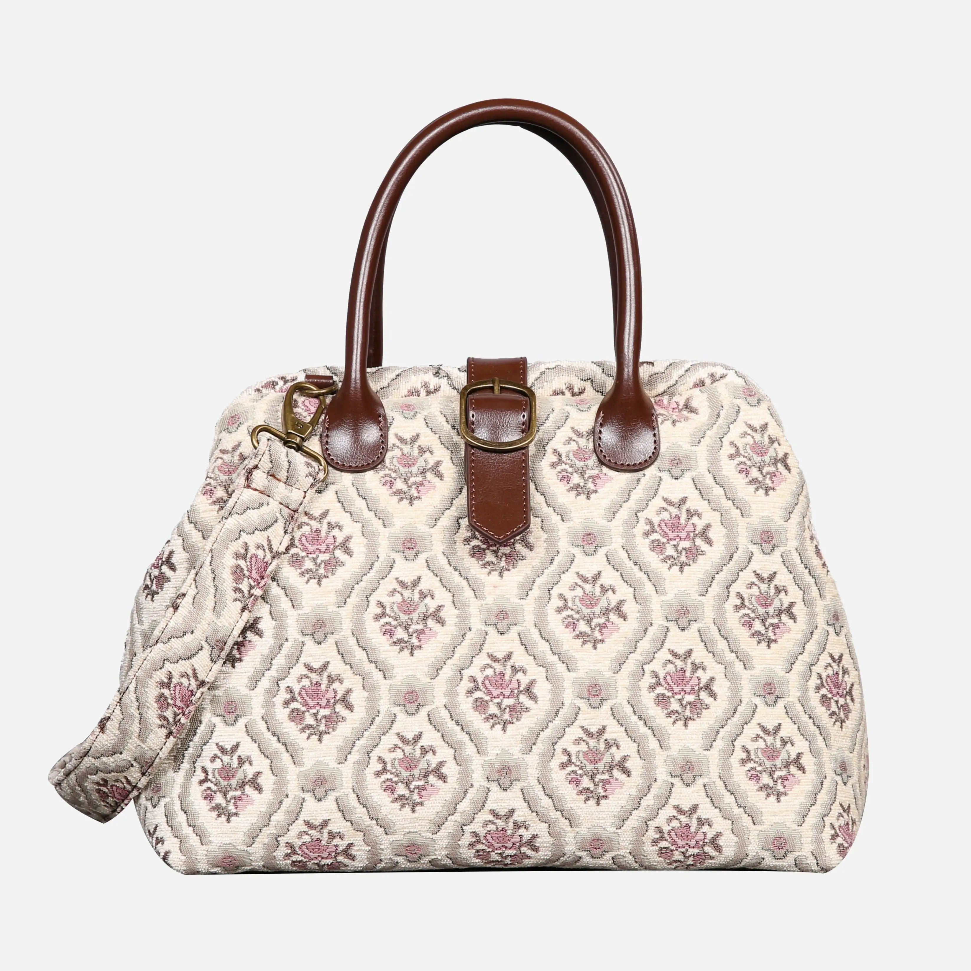 Traditional Cream Carpet Handbag Purse carpet bag MCW Handmade of America main