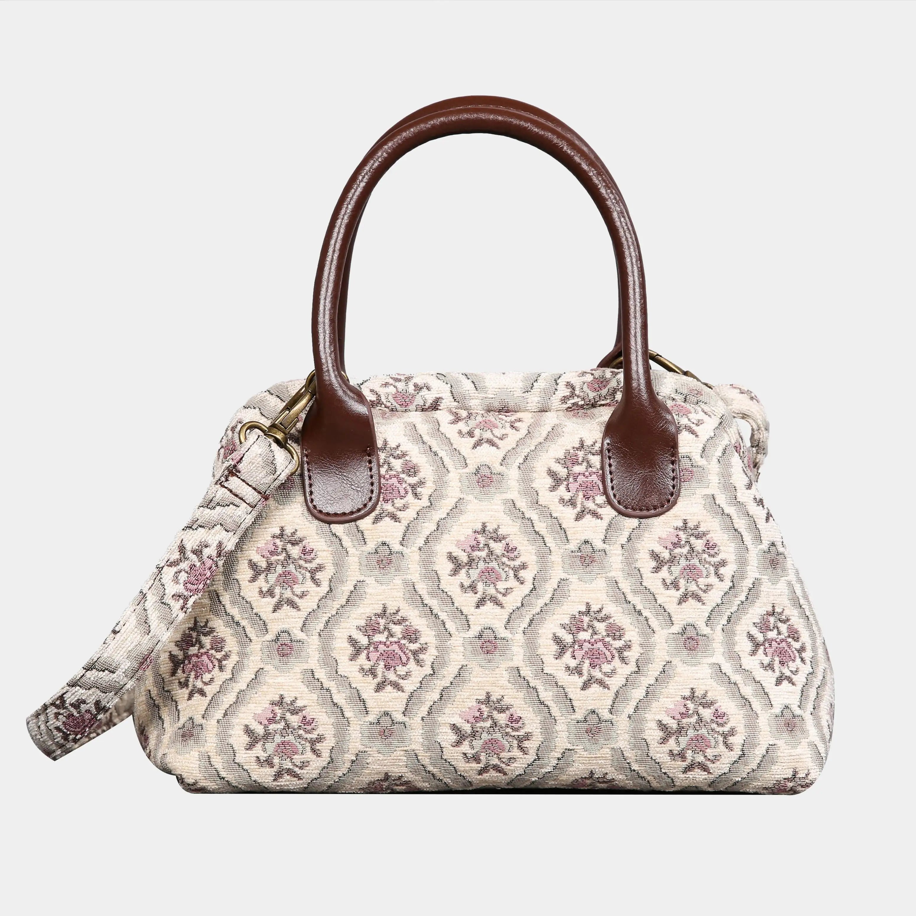 Traditional Cream Carpet Satchel carpet bag MCW Handmade of America main