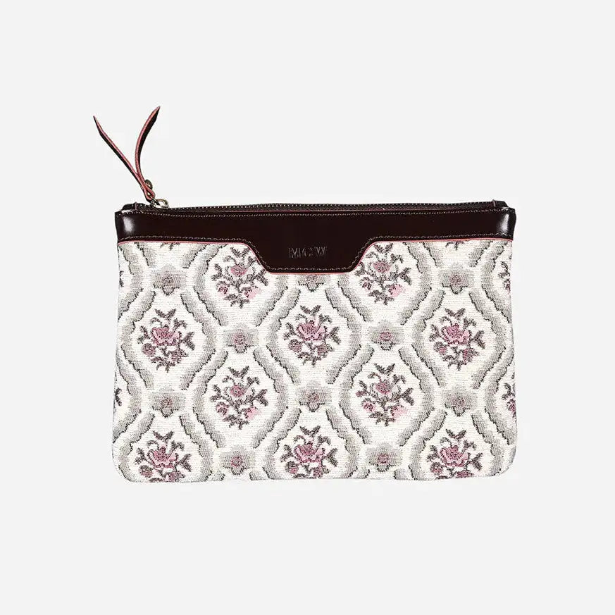Traditional Cream Wristlet Clutch