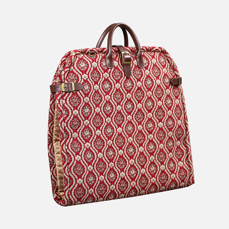 Traditional Red Carpet Garment Bag carpet bag of America Front side