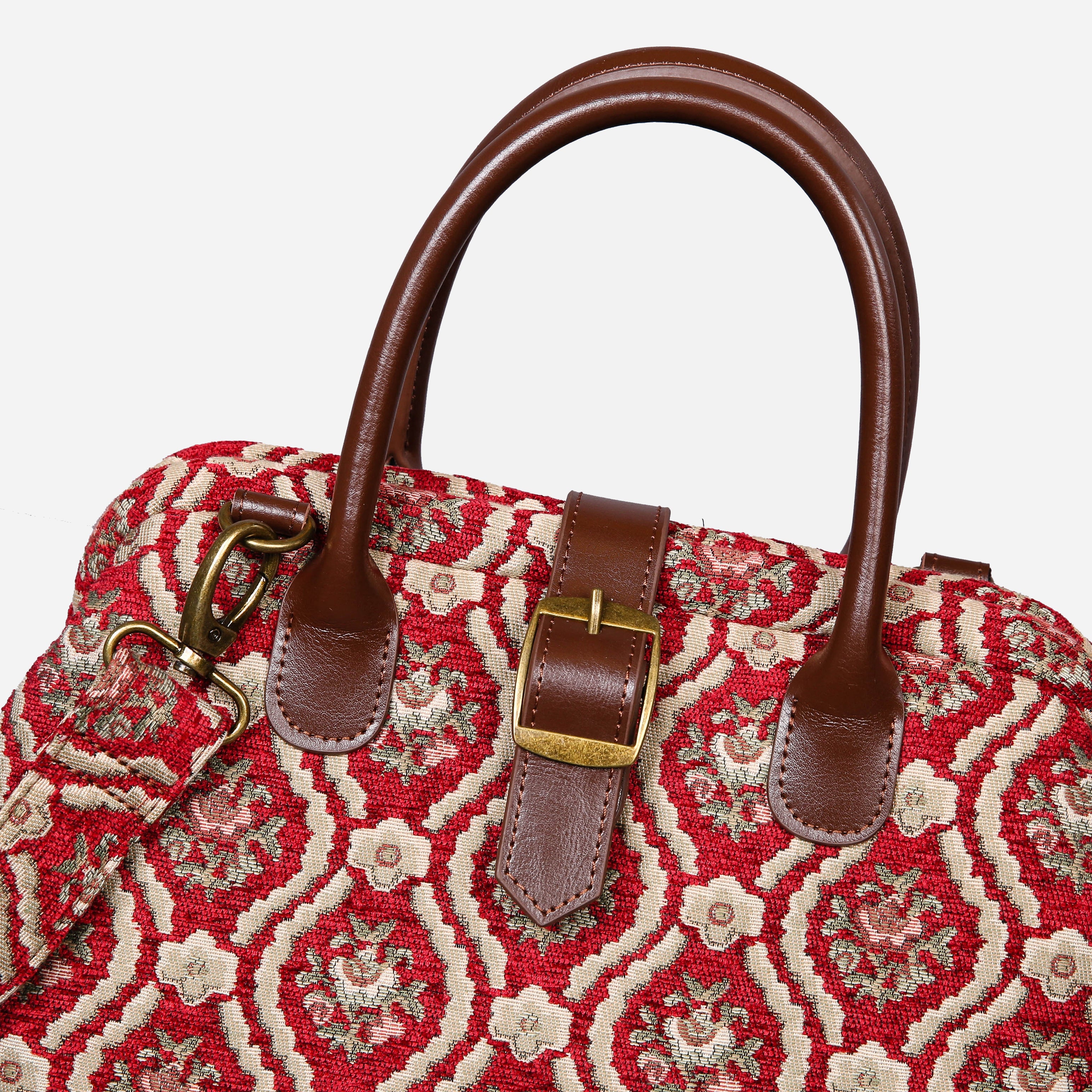 Traditional Red Carpet Handbag Purse carpet bag MCW Handmade of America buckle