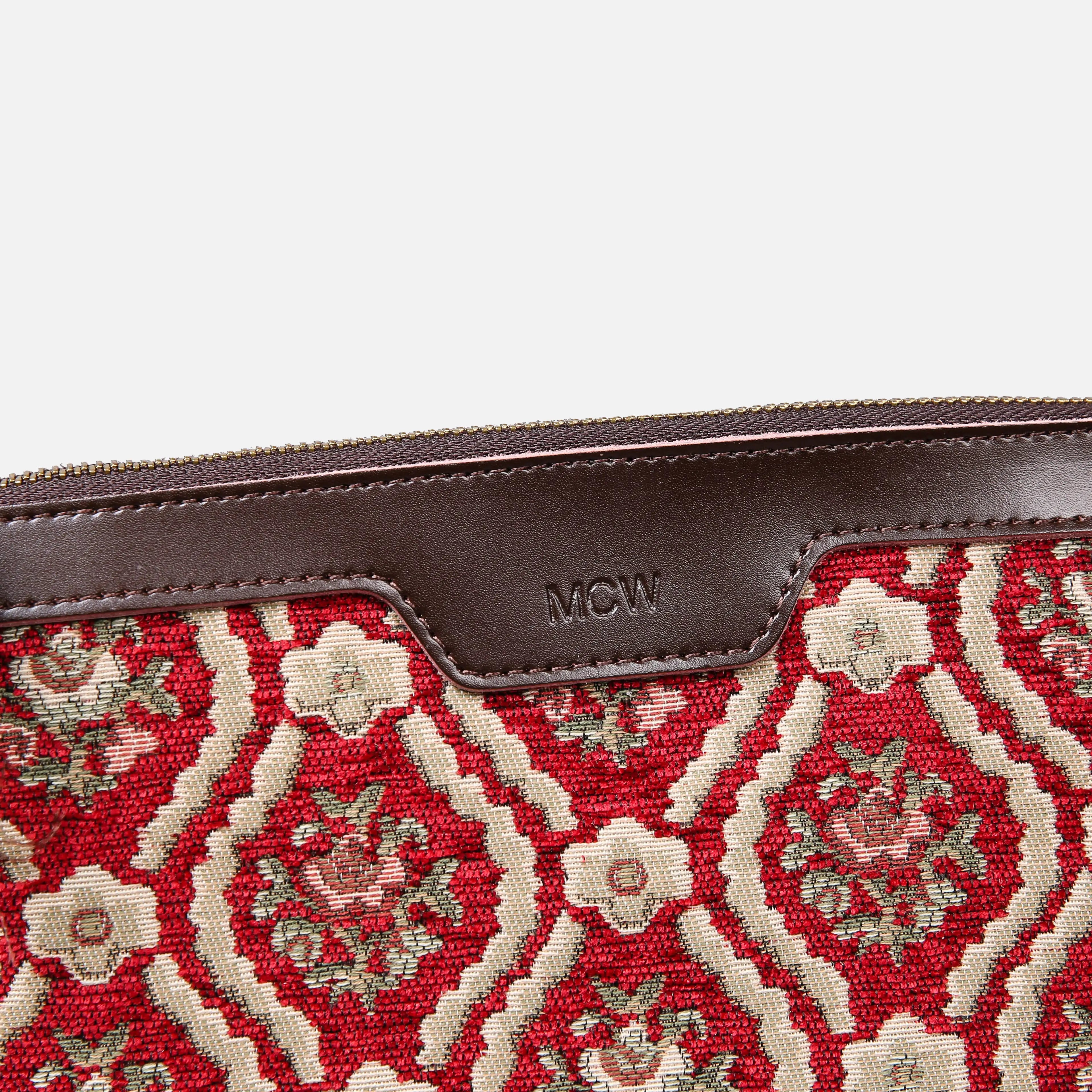 Traditional Red Carpet Makeup Bag carpet bag MCW Handmade of America details