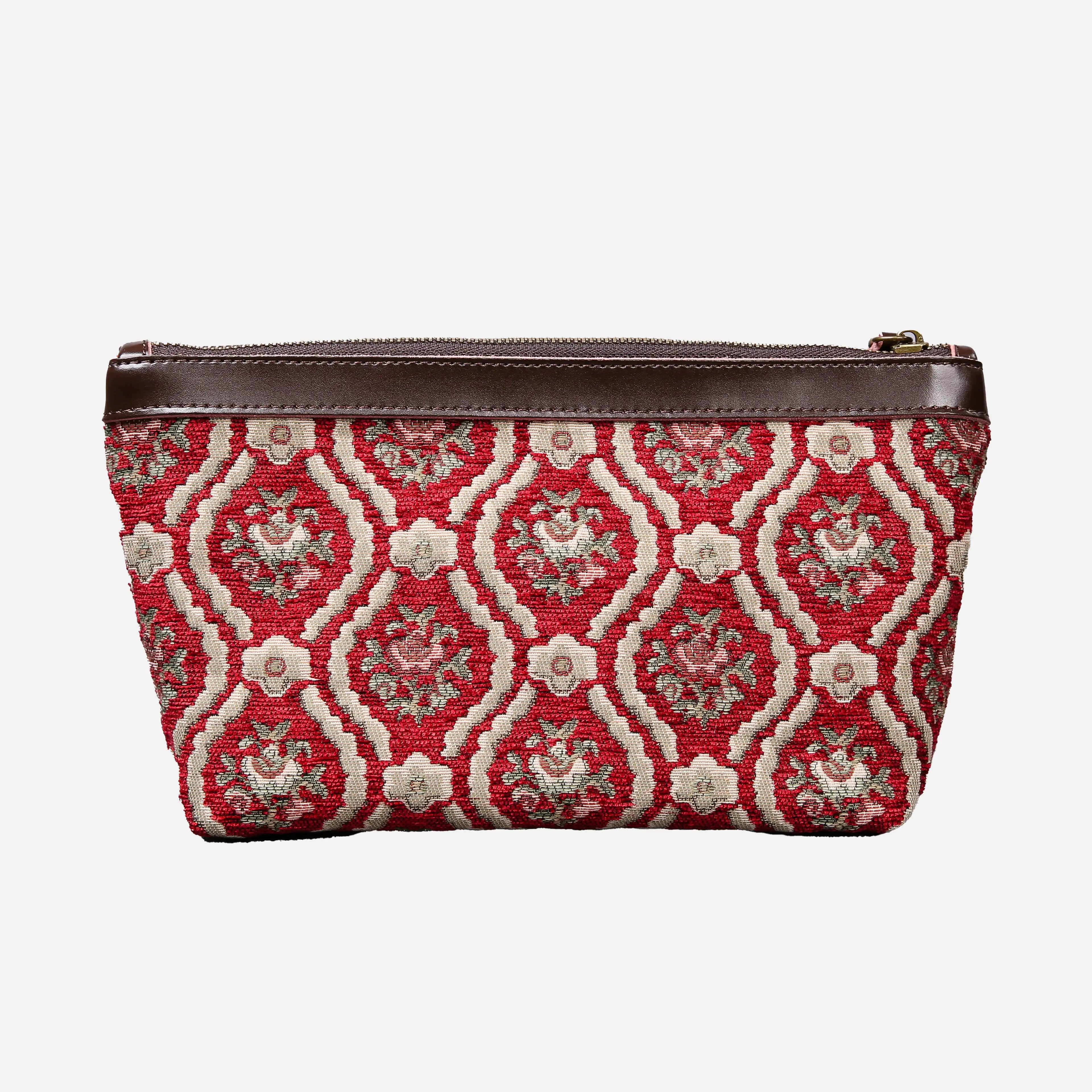Traditional Red Carpet Makeup Bag carpet bag MCW Handmade of America back