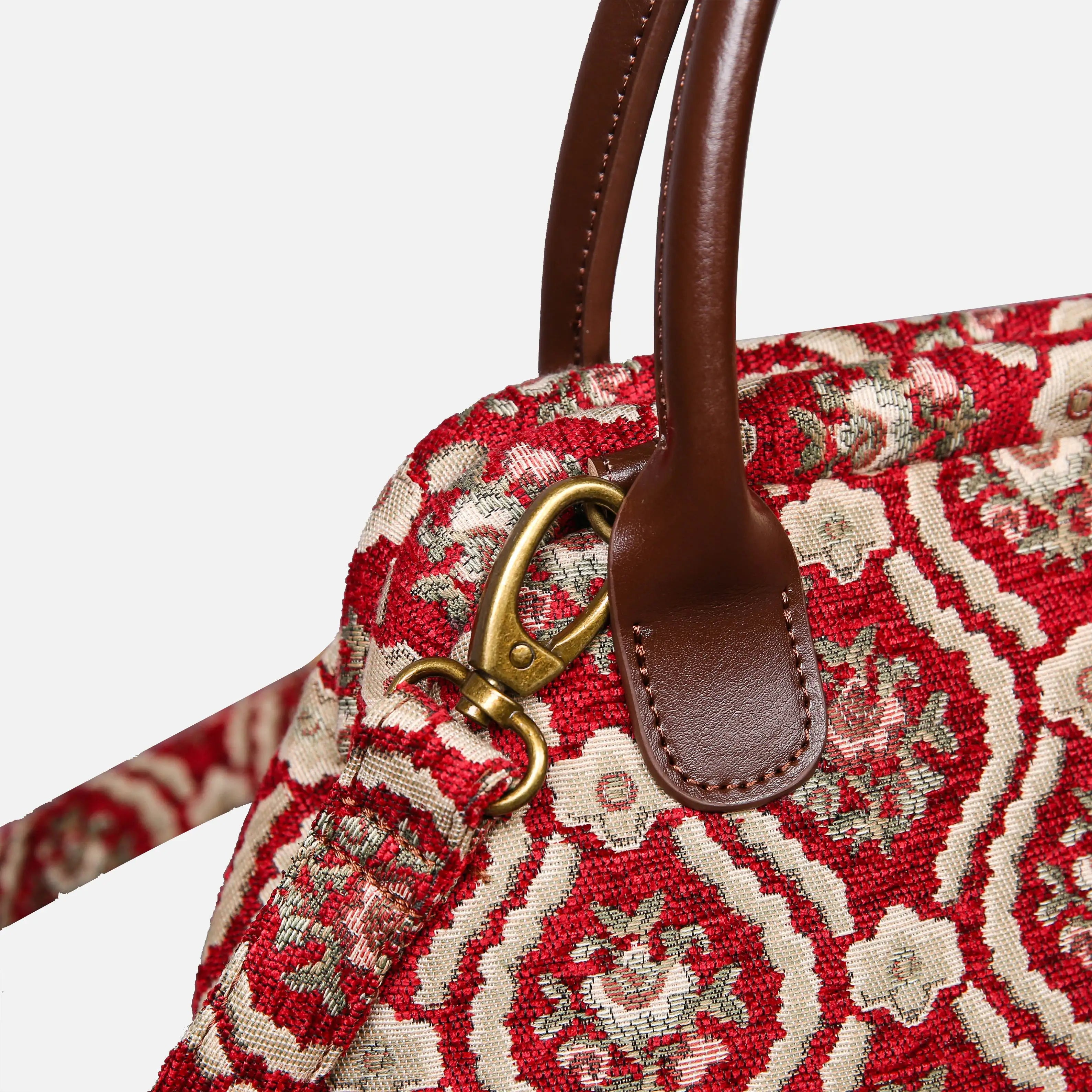 Traditional Red Carpet Satchel Carpetbag of America buckle