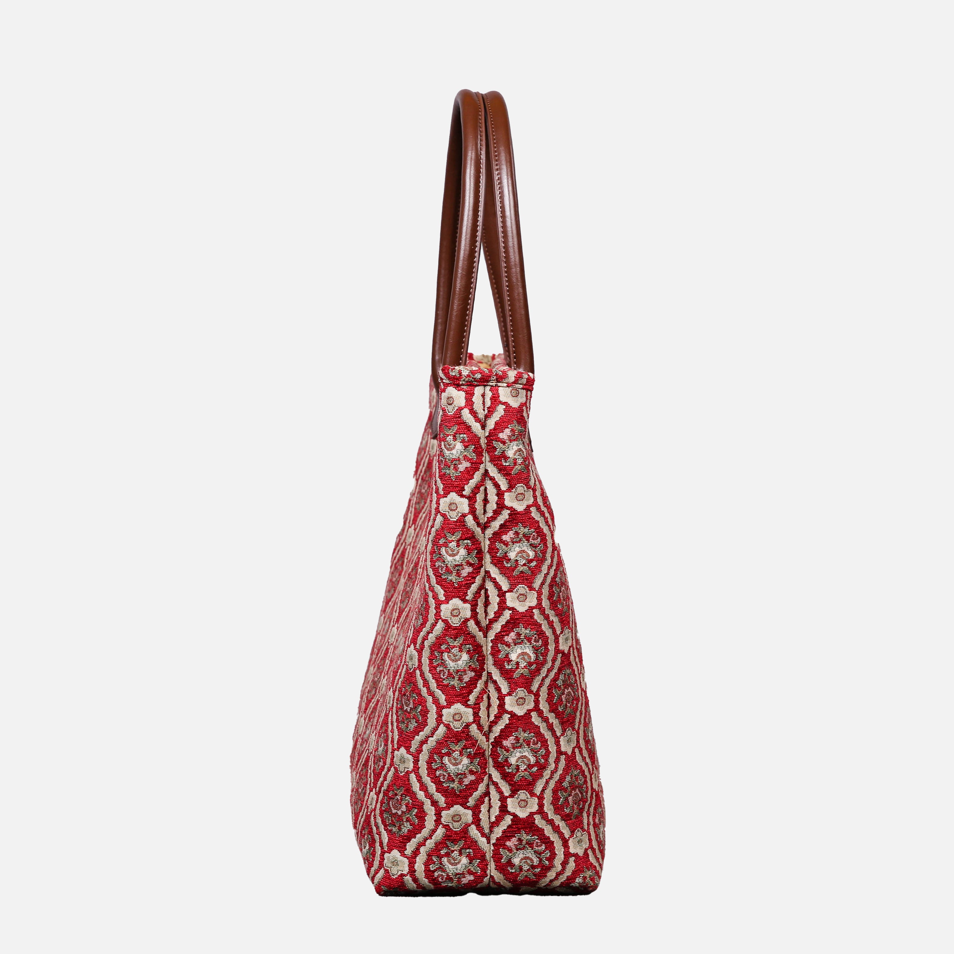 Traditional Red Carpet Tote Shopper Carpetbag of America side