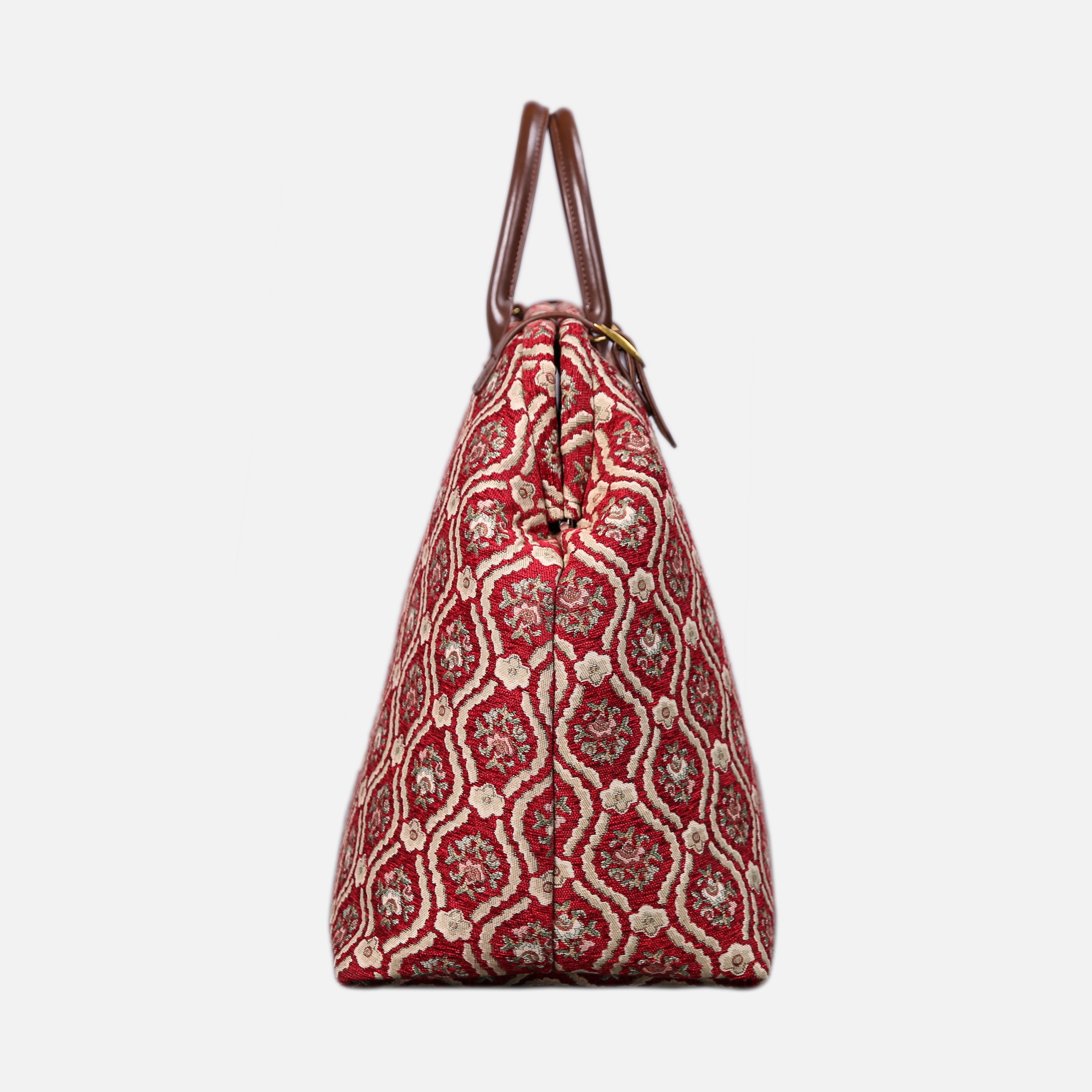 Traditional Red Large Carpetbag  of America side