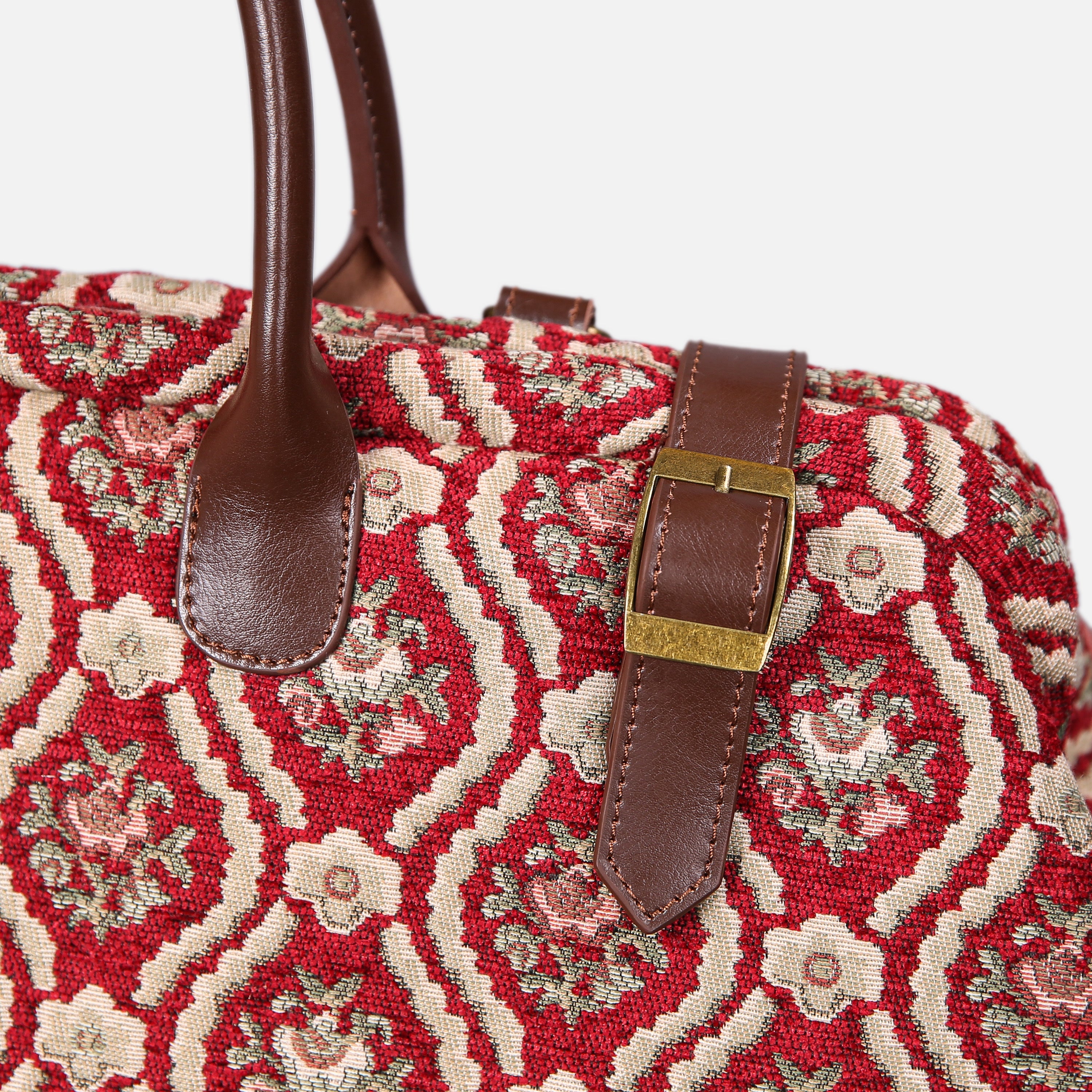 Traditional Red Large Carpetbag  of America details