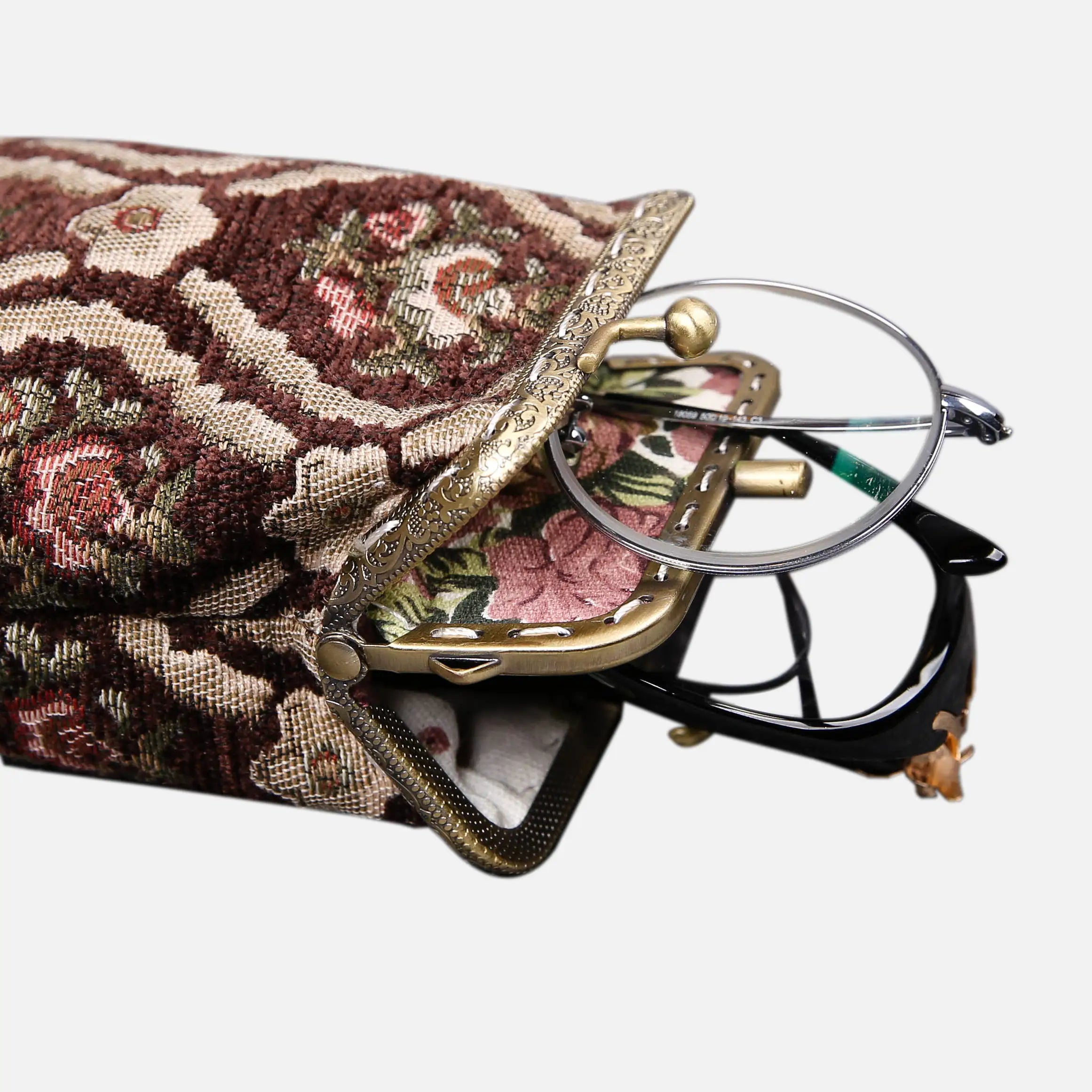 Traditional Series Carpet Eyeglasses Case of America with glasses-5