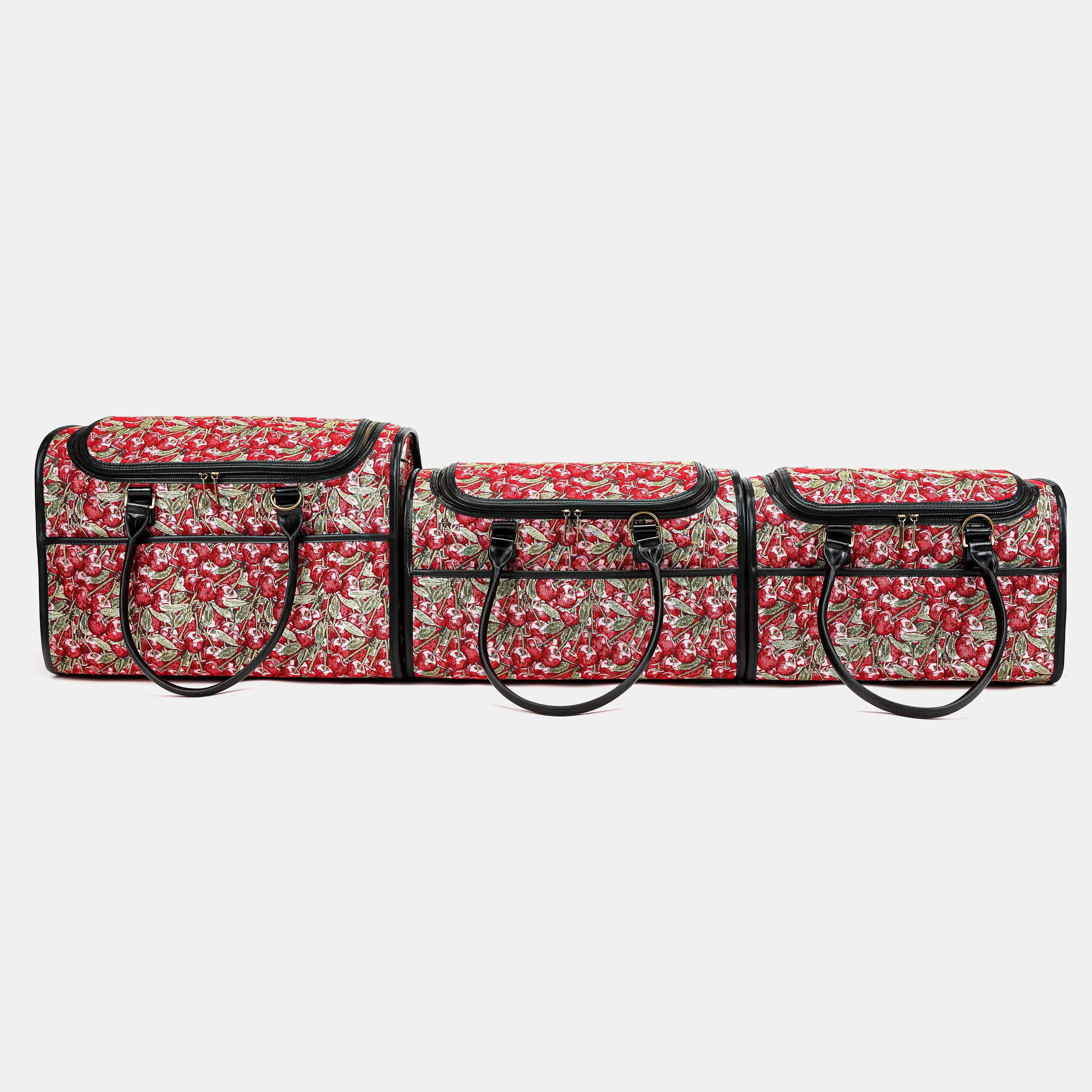 Travel Dog Carrier Bag Cherry Cascade of America size comparison
