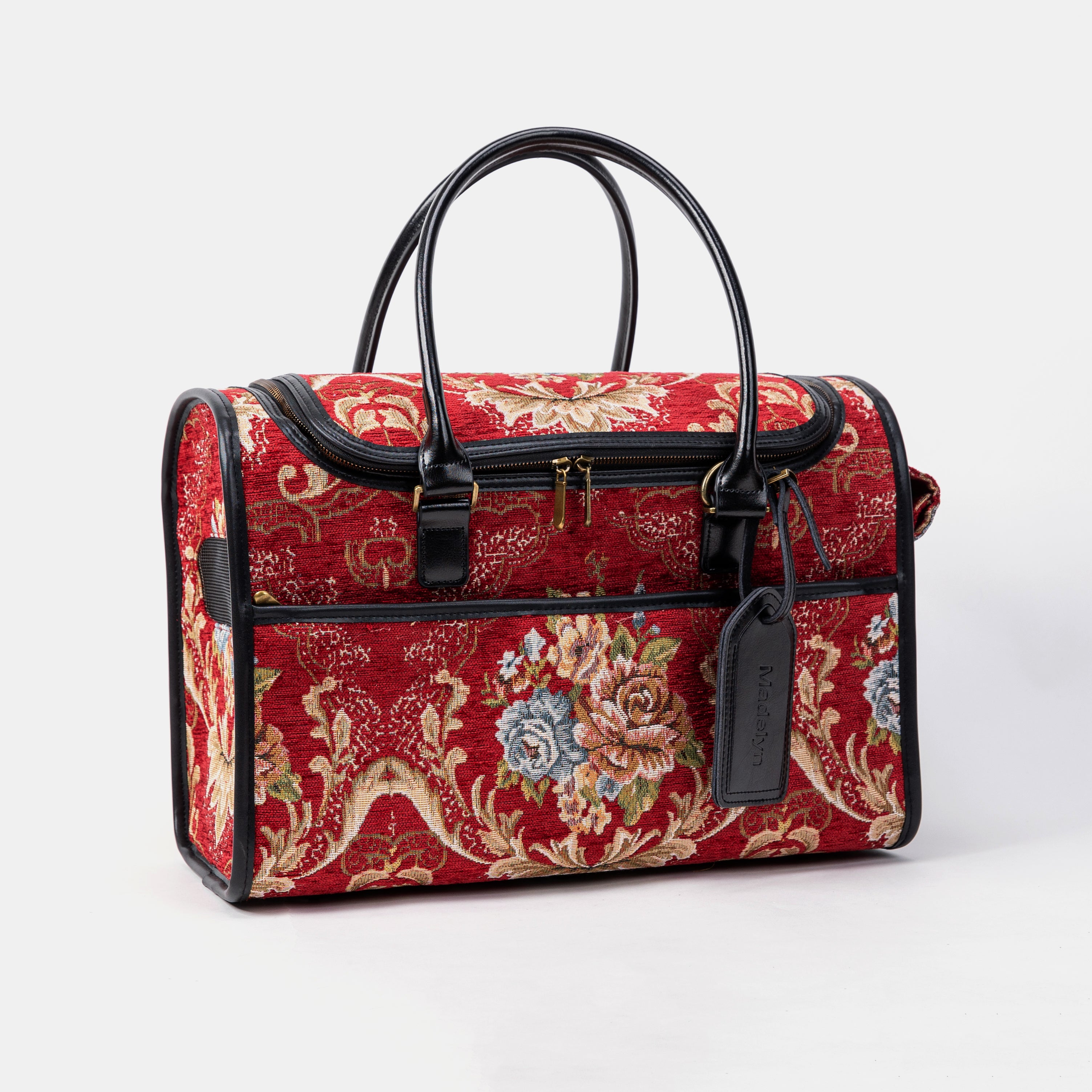 Travel Dog Carrier Bag Floral Red of America Overview