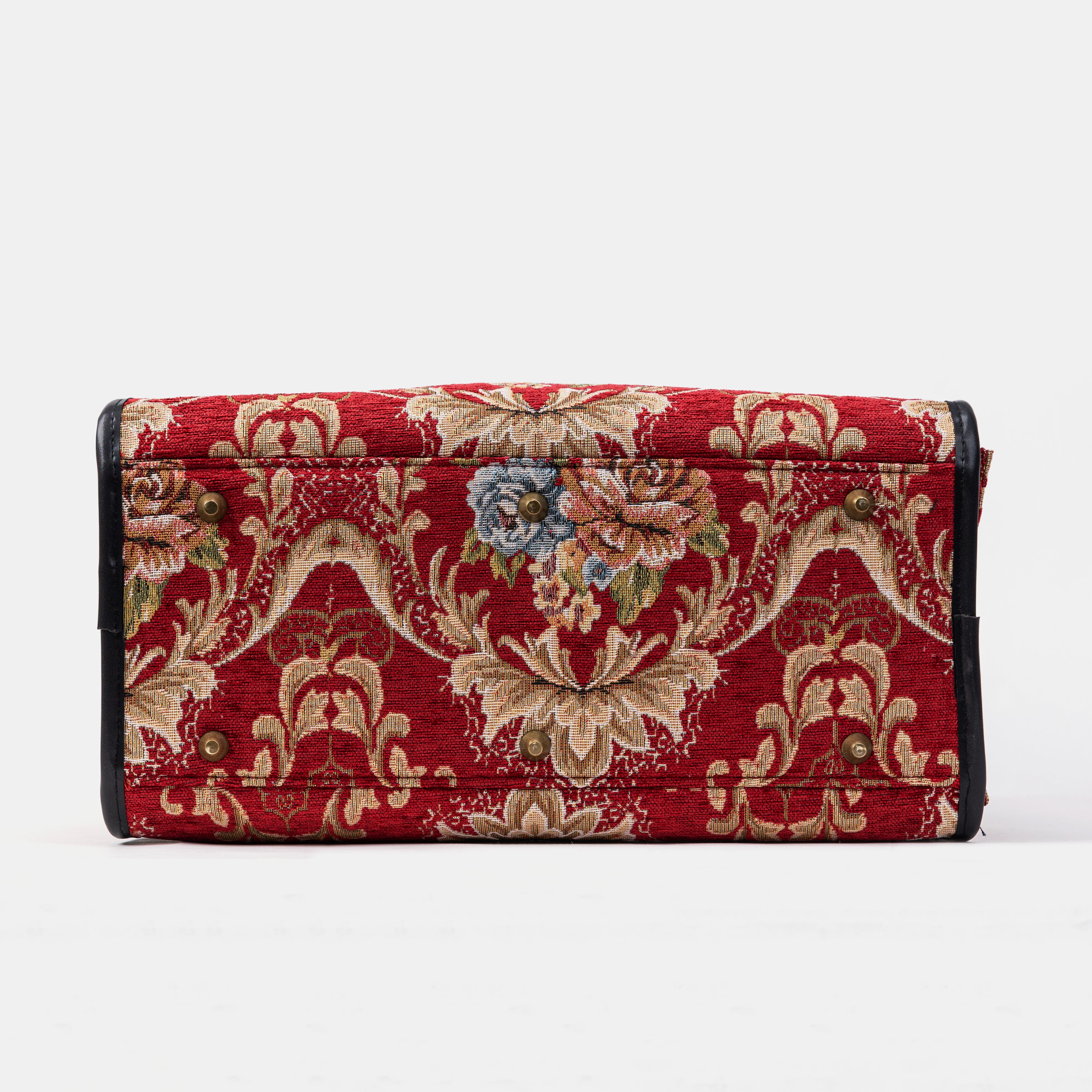 Travel Dog Carrier Bag Floral Red of America Bottom