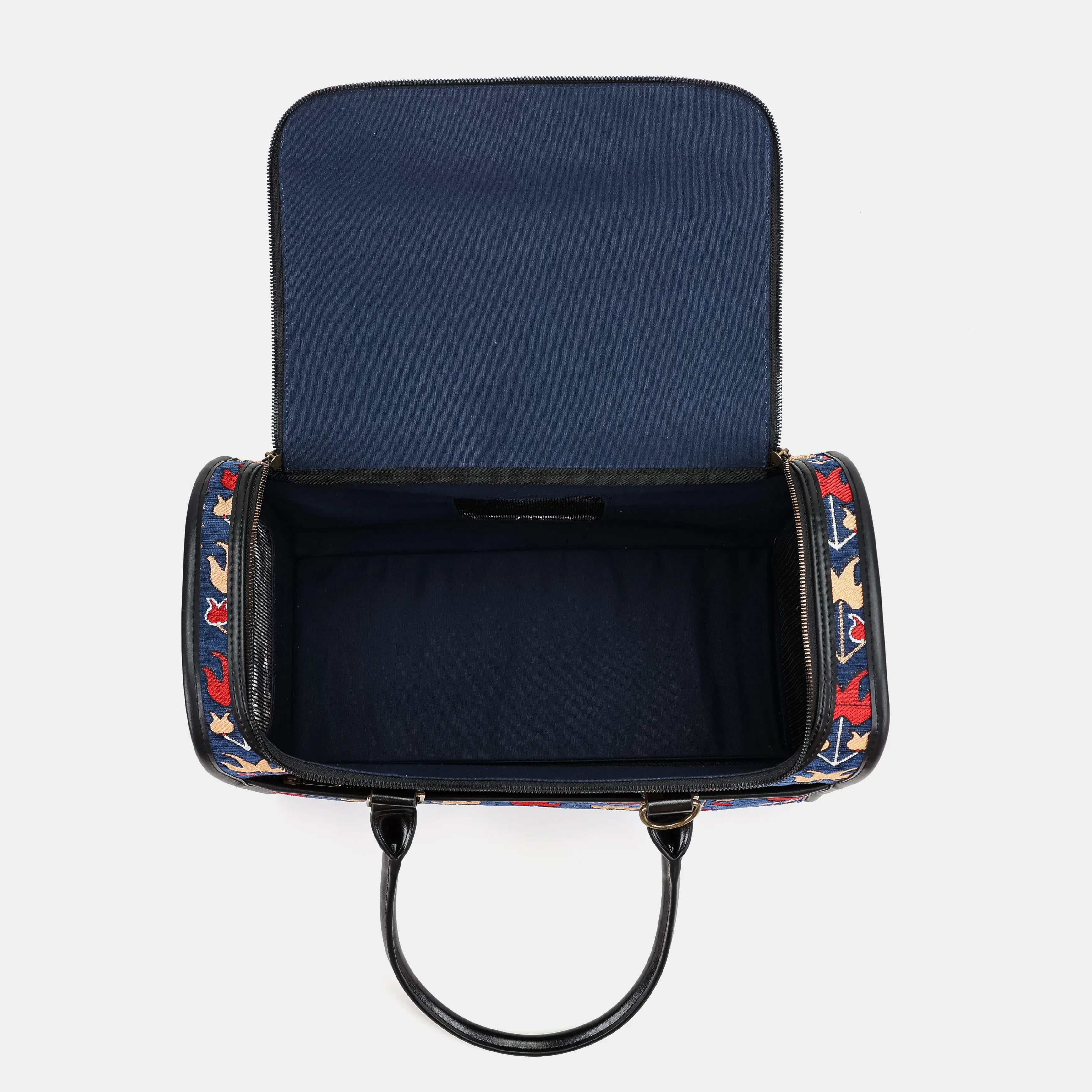 Travel Dog Carrier Bag | Poppy Bloom of America-inside