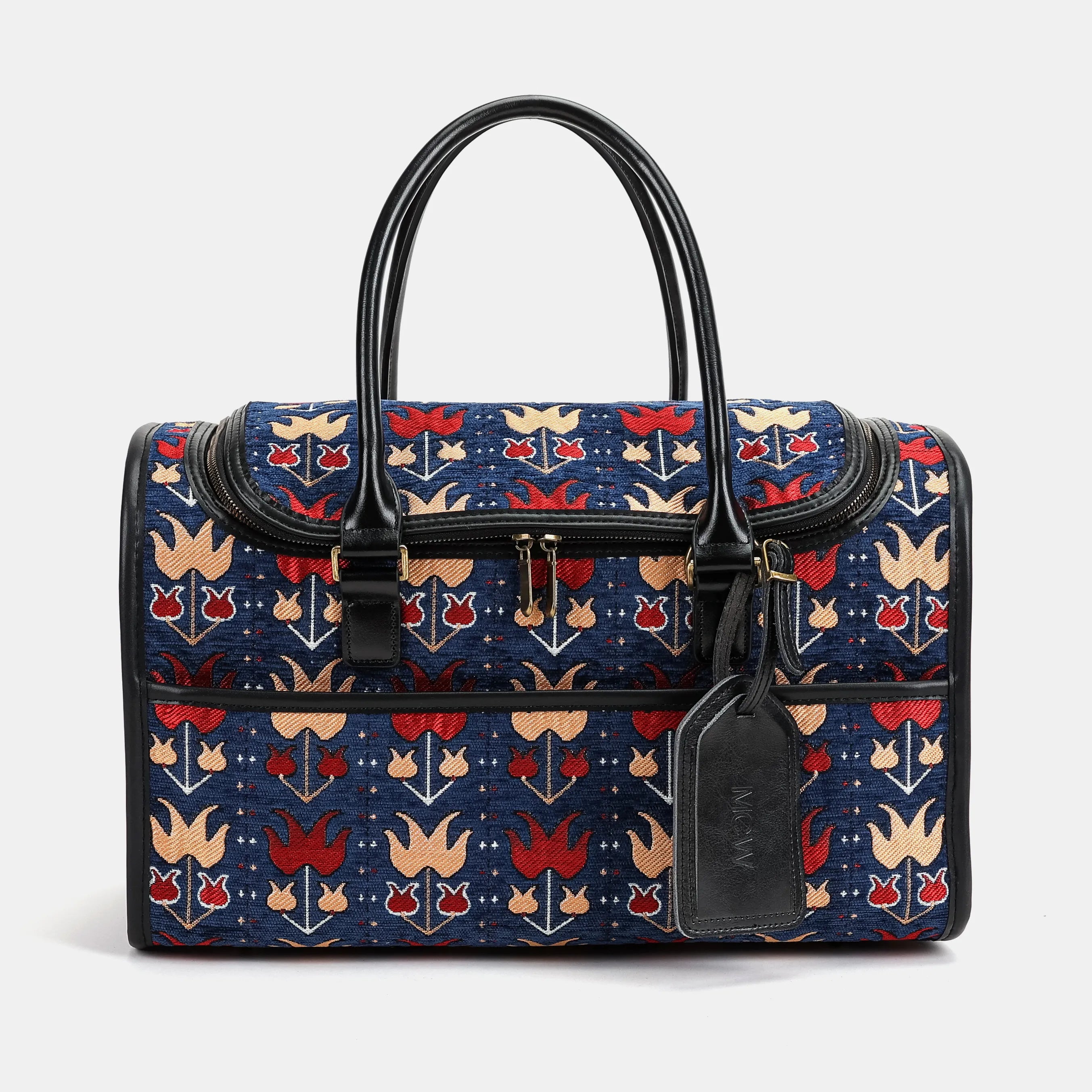 Travel Dog Carrier Bag | Poppy Bloom of America-overveiw