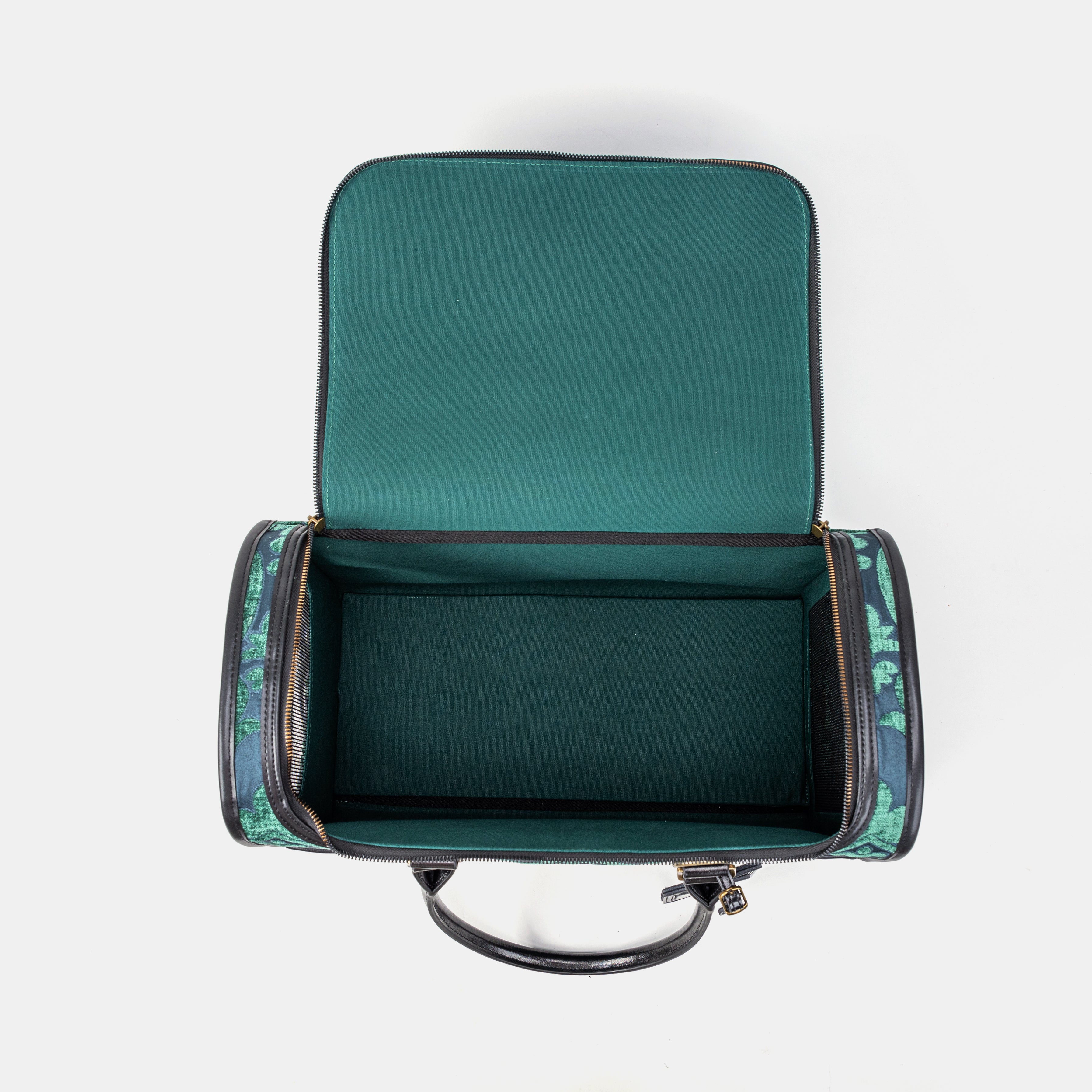 Travel Dog Carrier Bag Queen Hunter Green of America Inside