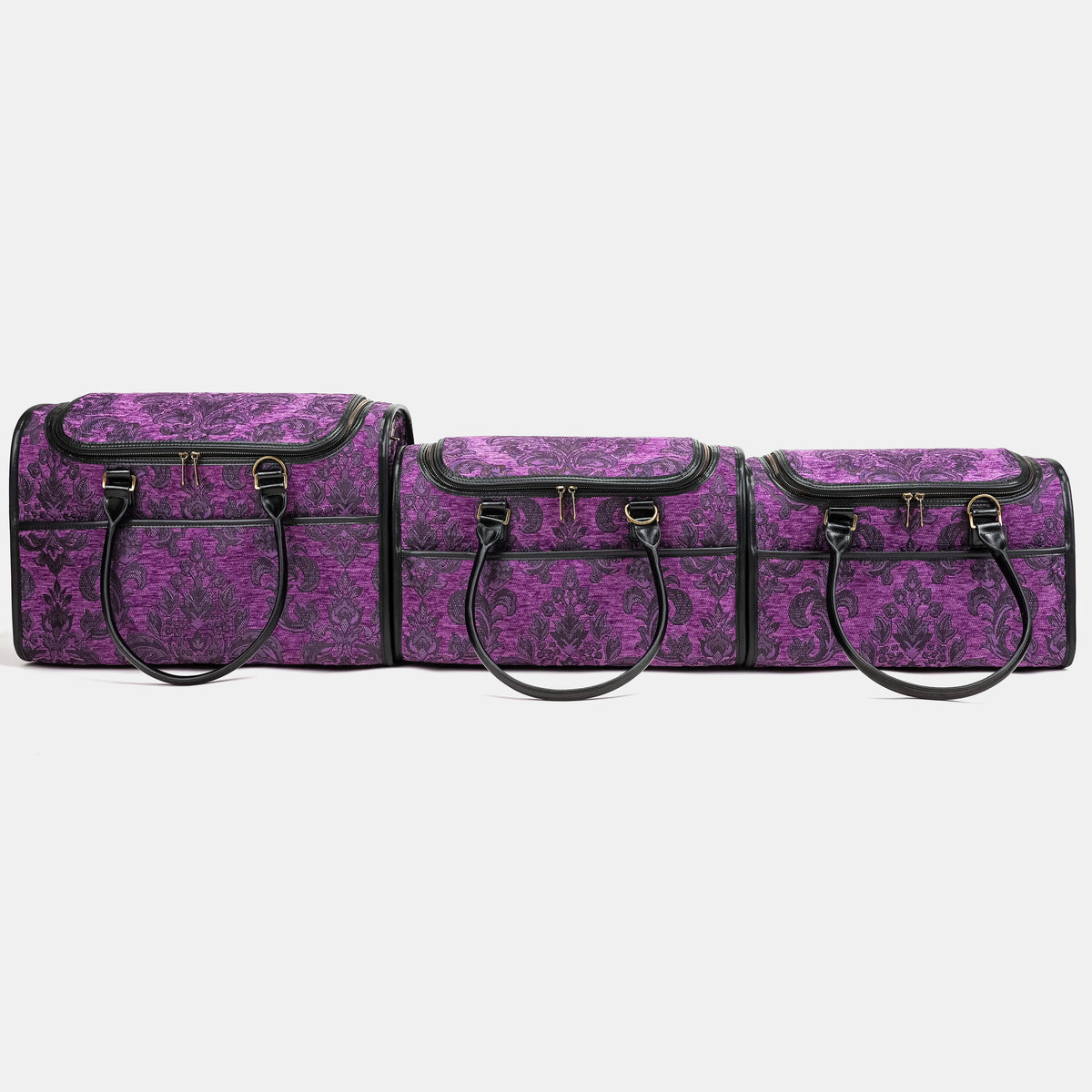 Travel Dog Carrier Bag Victorian Blossom Purple of America size comparison