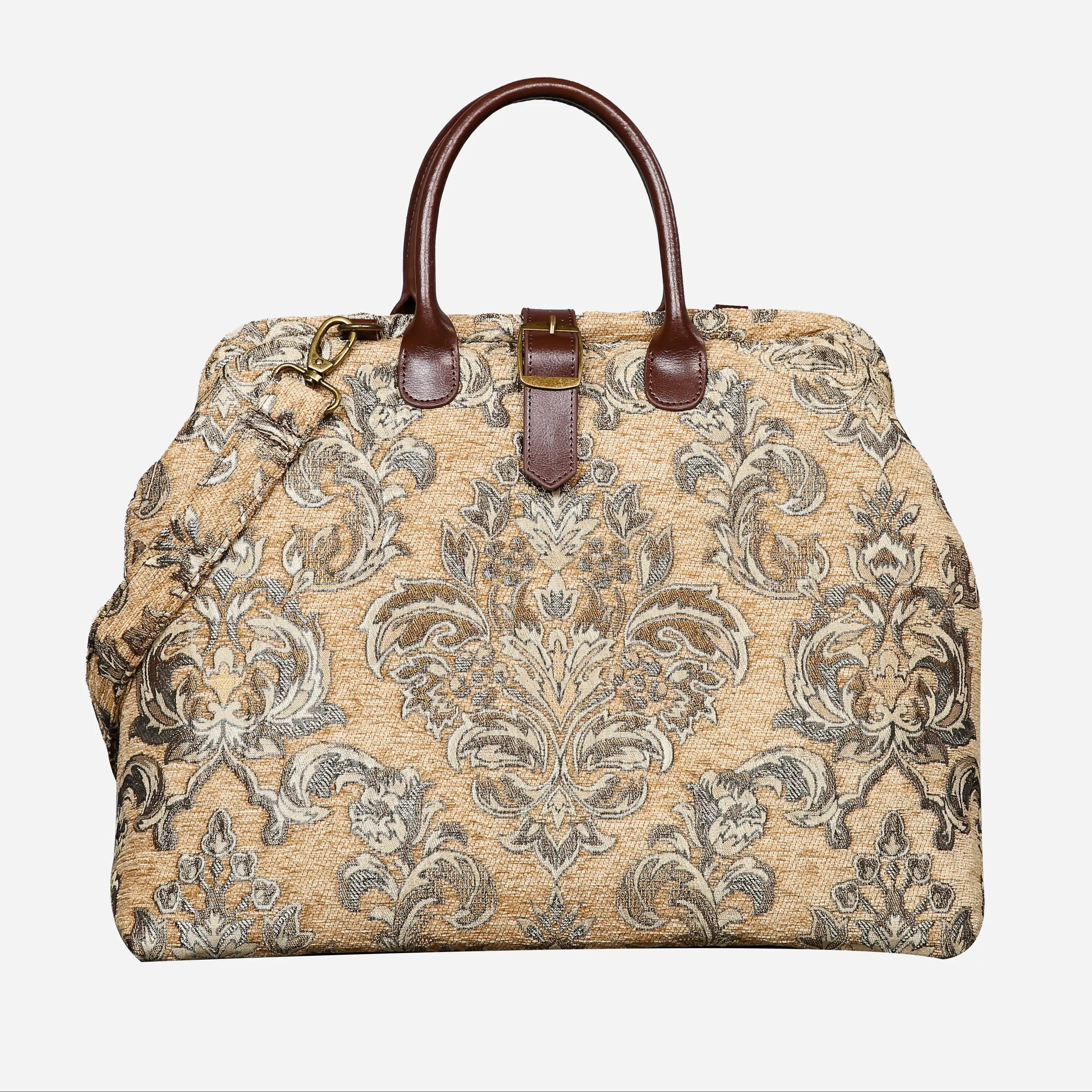 Victorian Blossom Beige/Gold Mary Poppins Weekender Carpetbag main