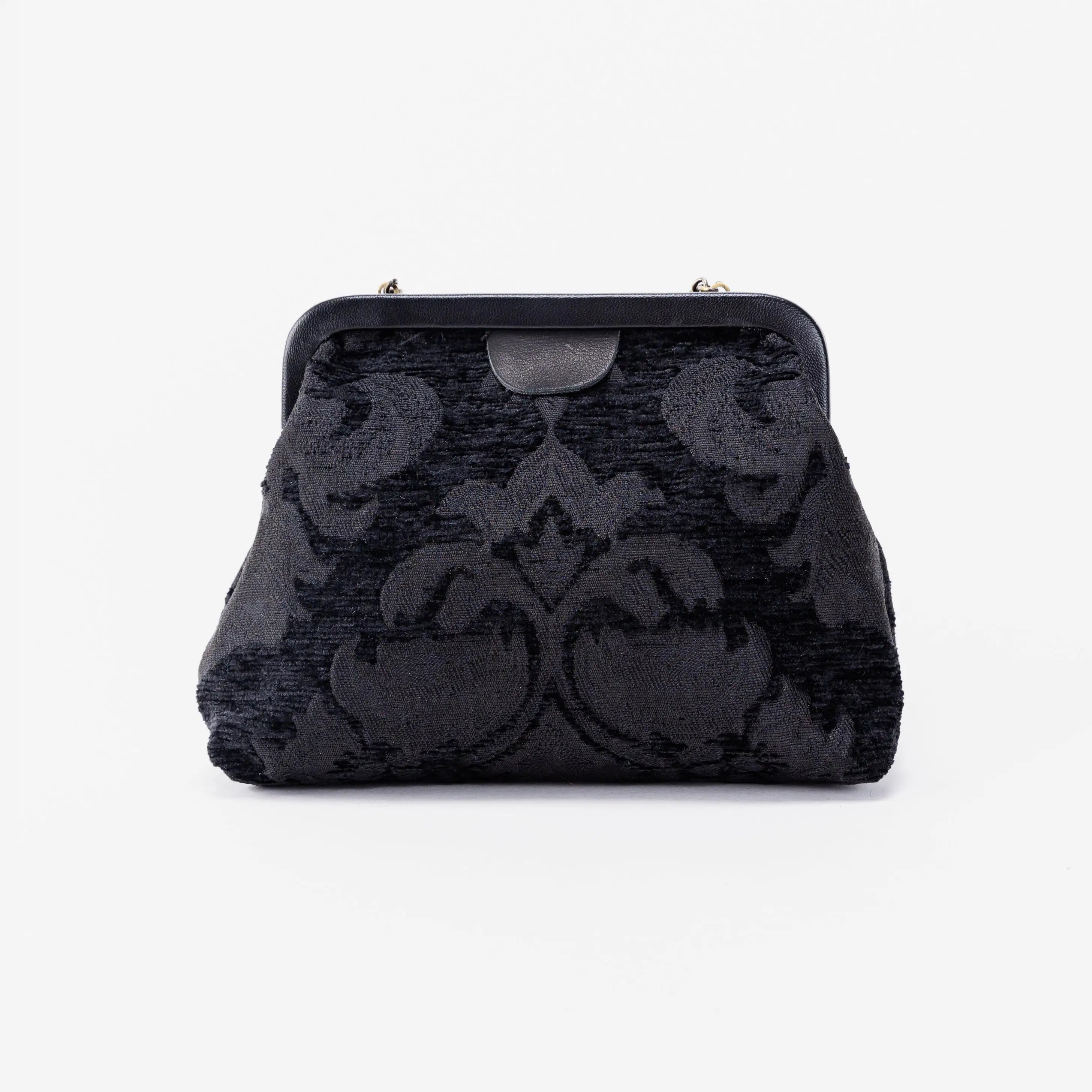 Victorian Blossom Black Alma  Carpet Bag of America back