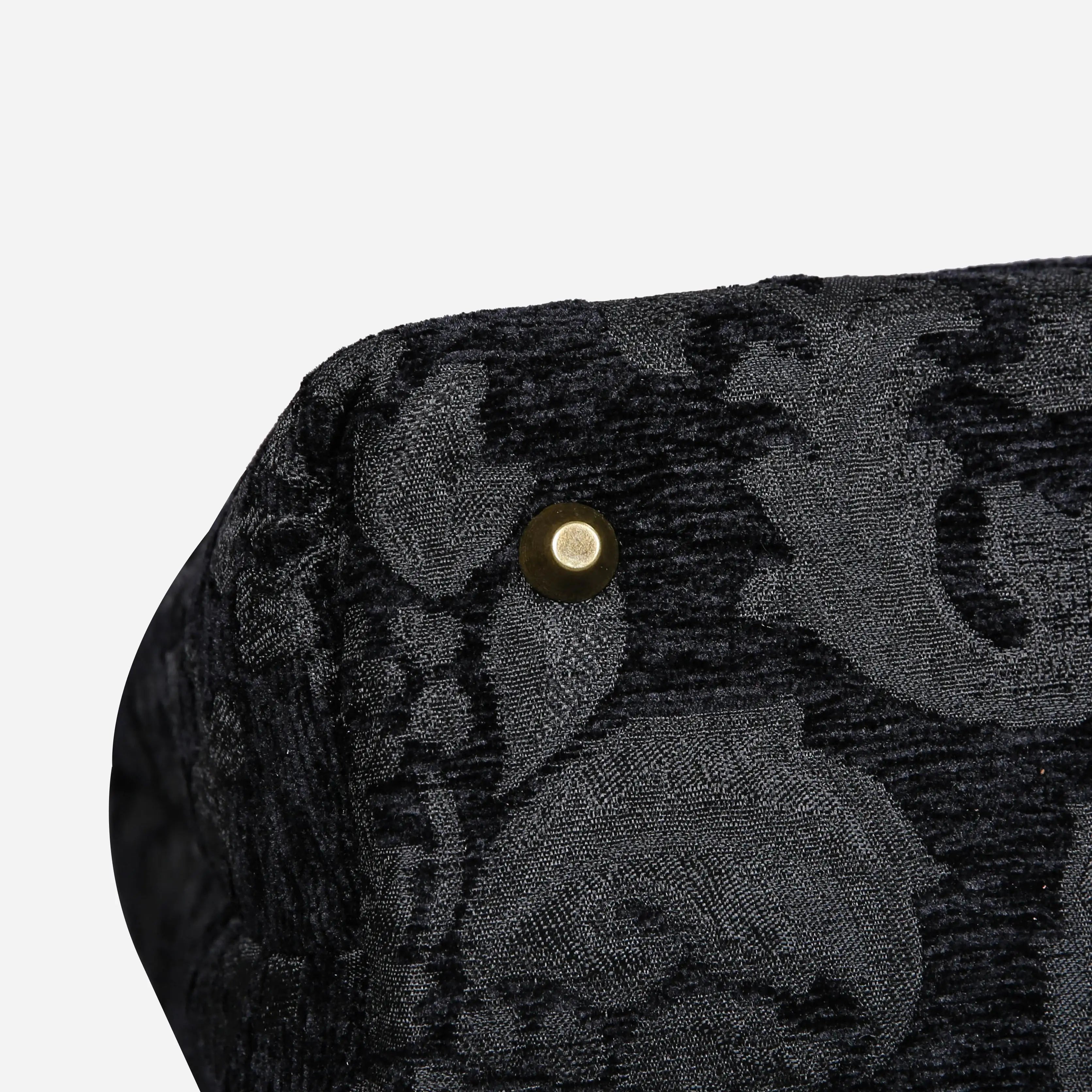 Victorian Blossom Black/Black Carpet Laptop Backpack of America bottom details