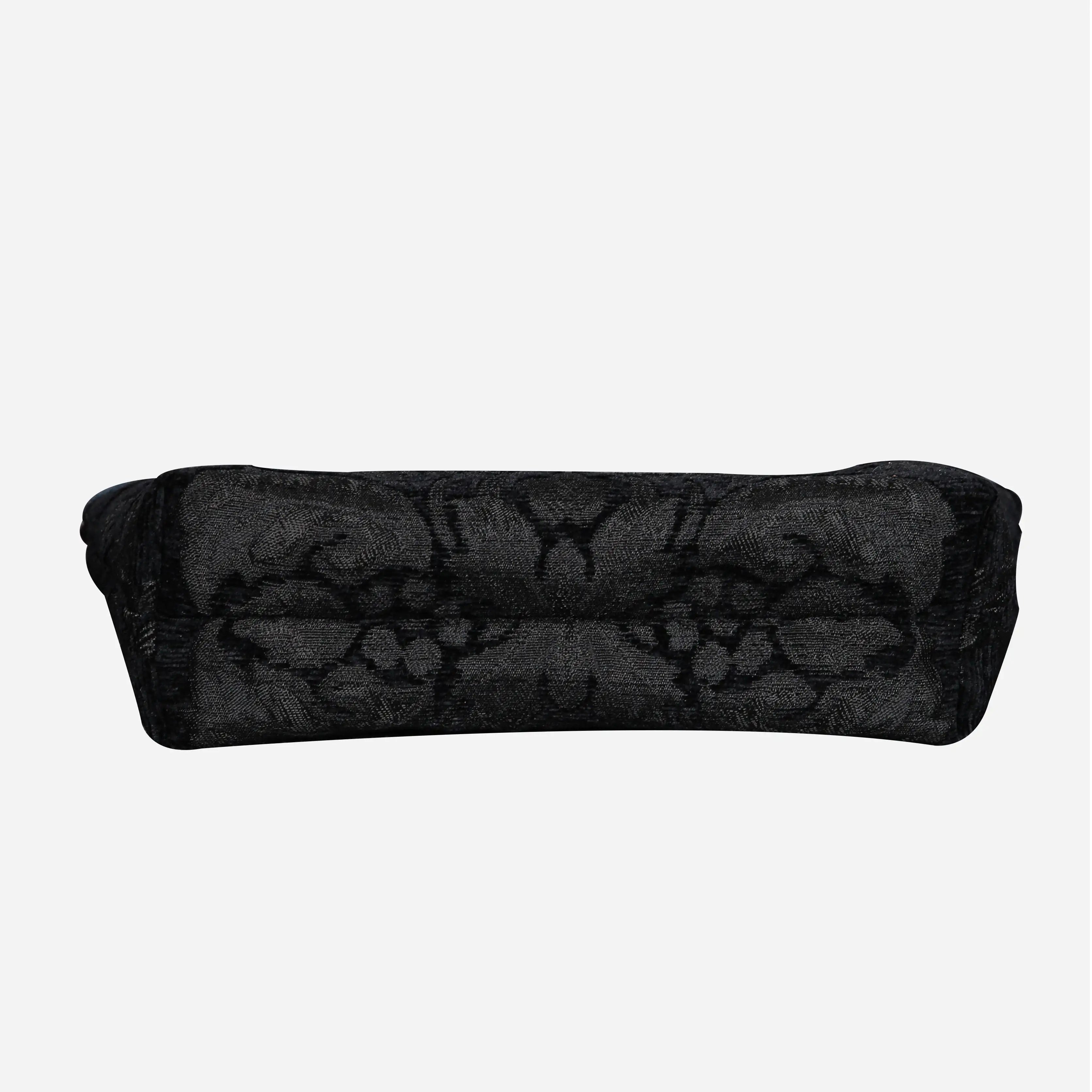 Victorian Blossom BLK/BLK Carpet Makeup Bag carpet bag MCW Handmade bottom