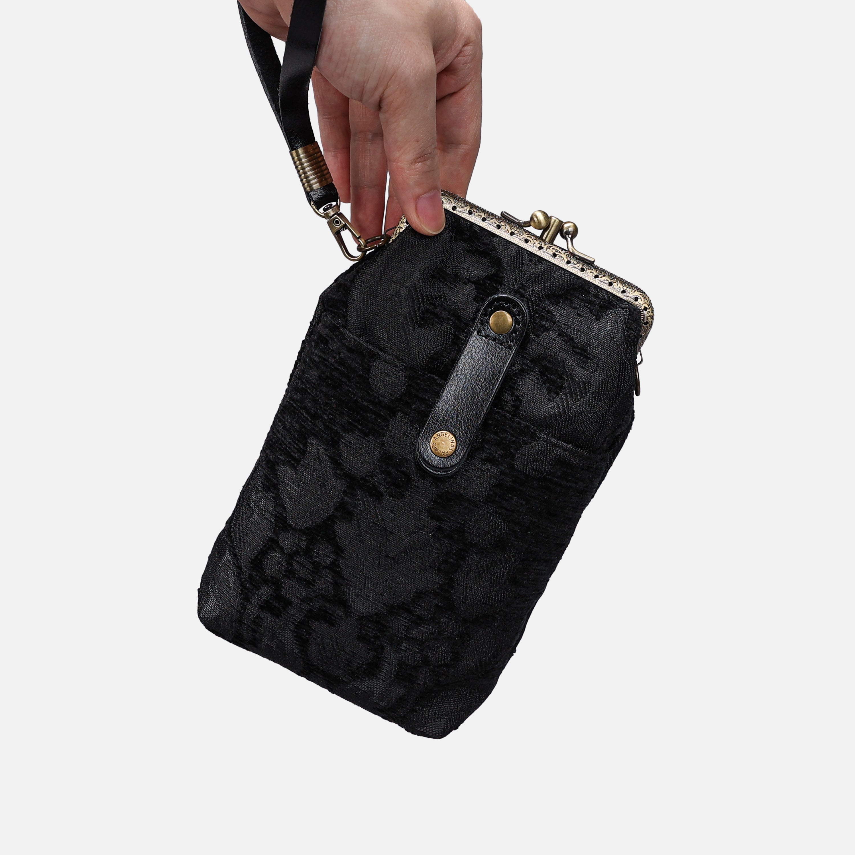 Victorian Blossom Black/Black Carpet Phone Case Carpetbag of America main
