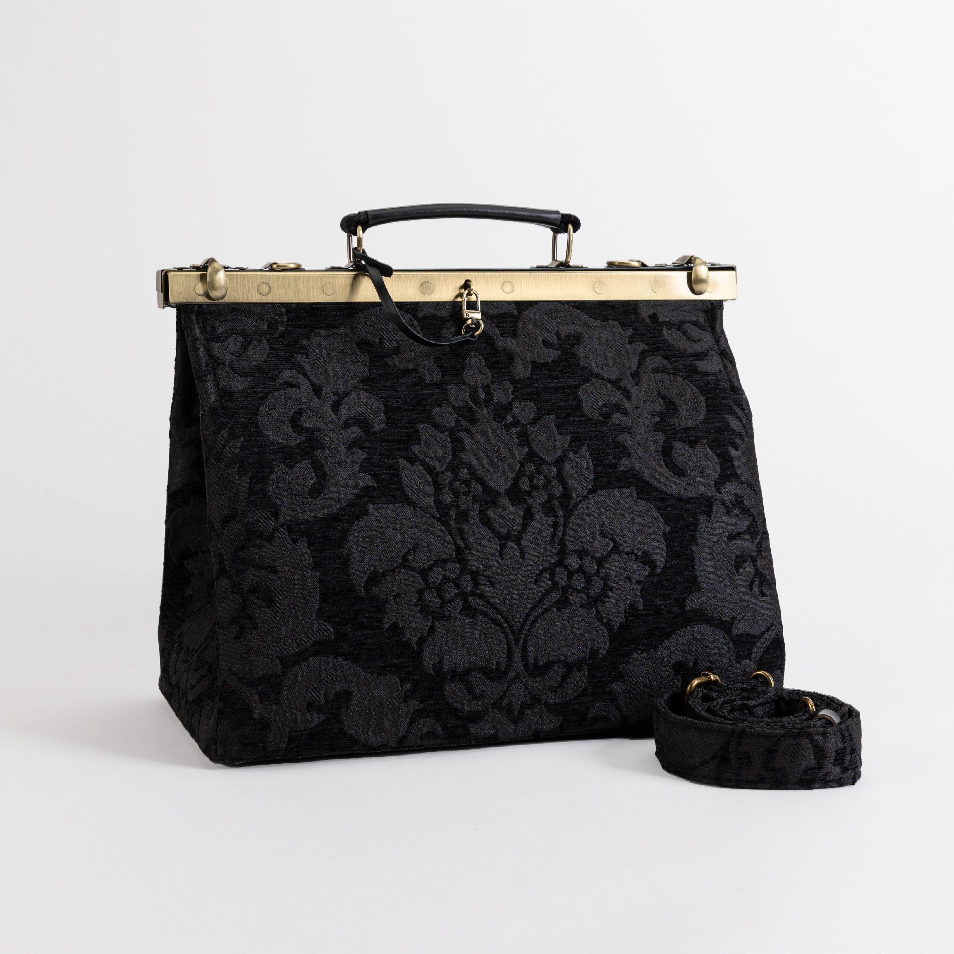 Victorian Blossom Black/Black Celine Carpet Gladstone Bag of America main