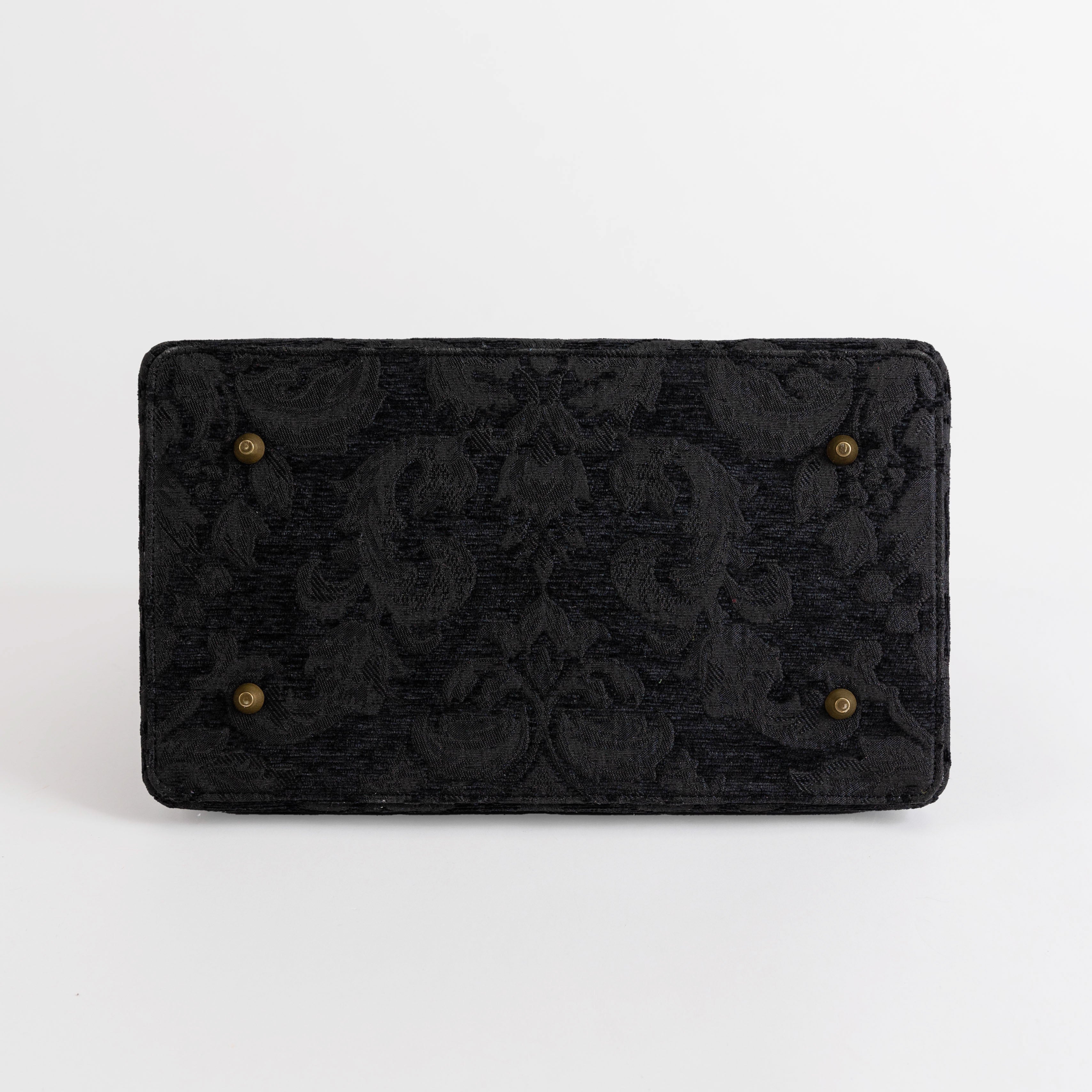 Victorian Blossom Black/Black Celine Carpet Gladstone Bag of America bottom