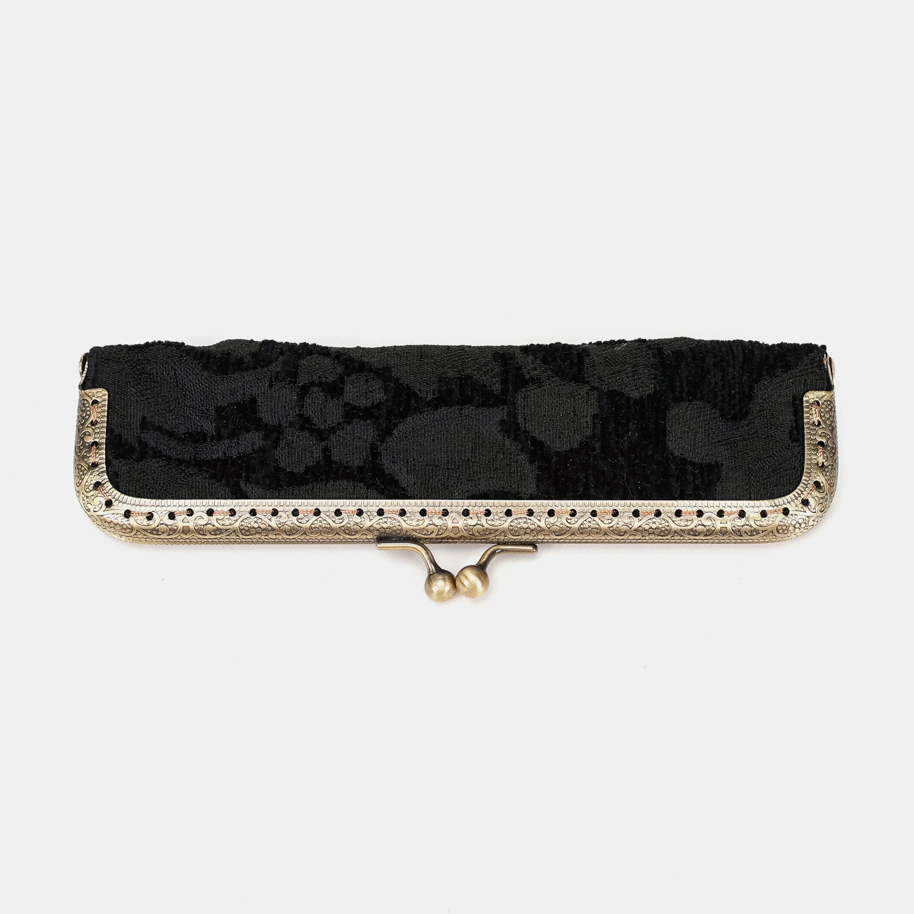 Victorian Blossom blk/blk Duo Pen Case Carpetbag of America front