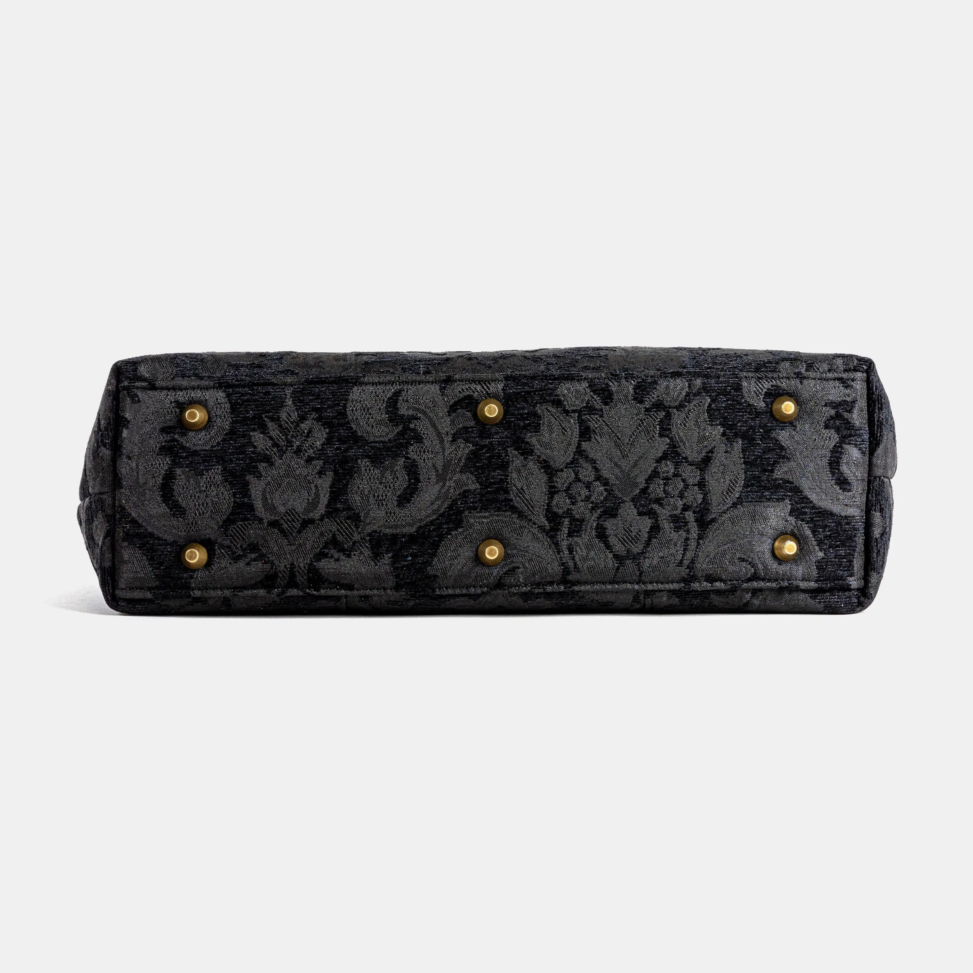 Victorian Blossom Black/Black Laptop Work Bag  of America bottom