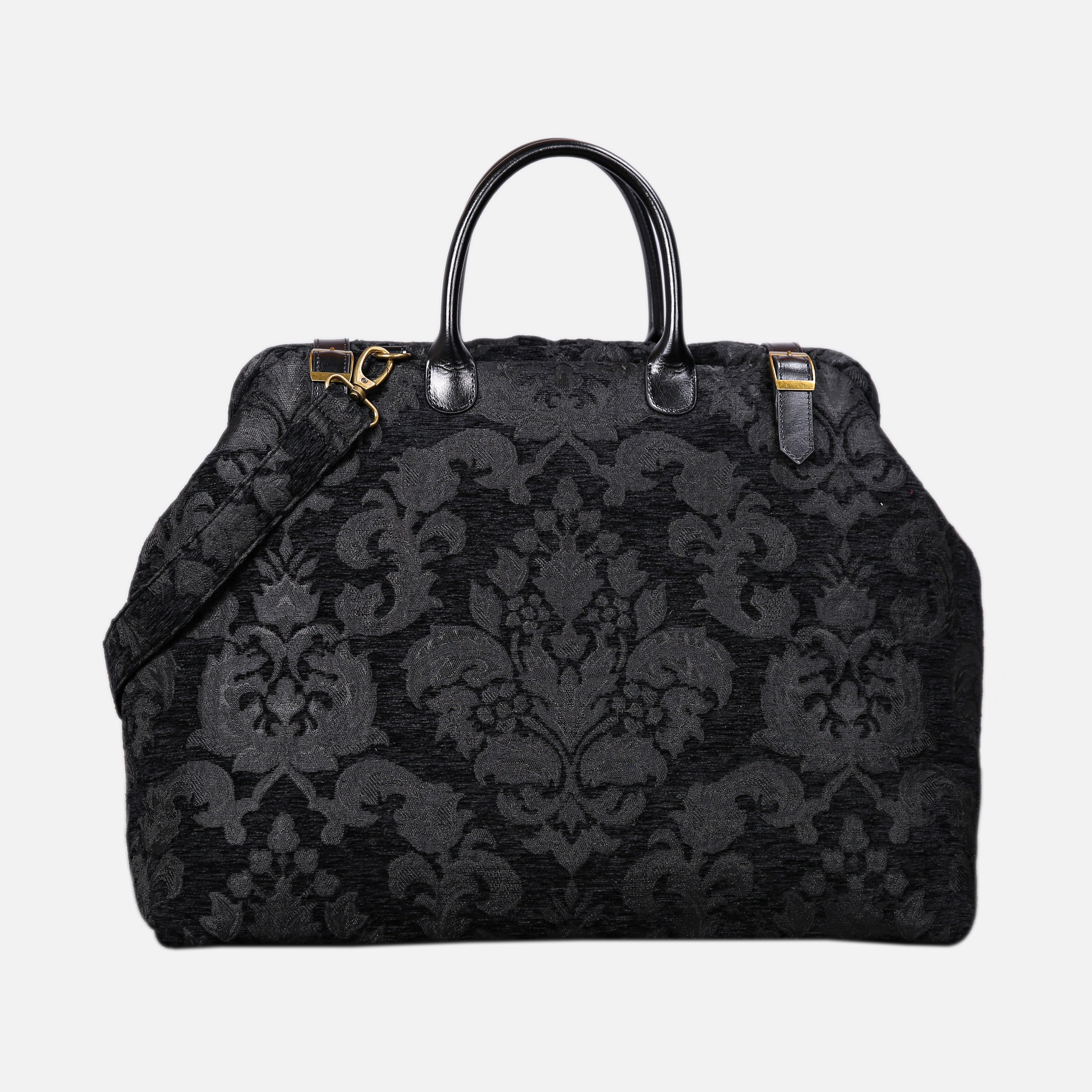 Victorian Blossom BLK/BLK Large Carpetbag  of America main