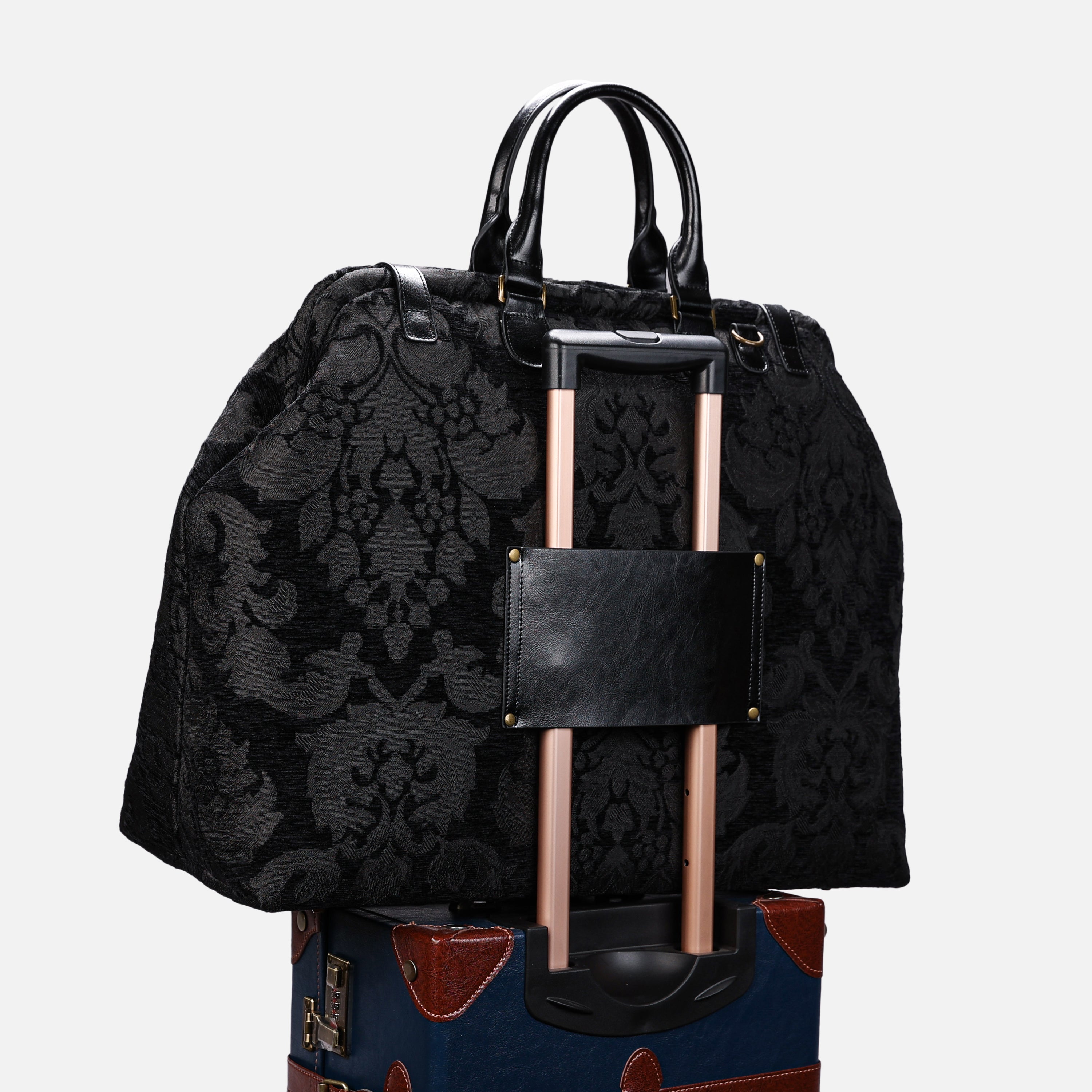Victorian Blossom blk Men's Carpetbag of America with luggage sleeve-6