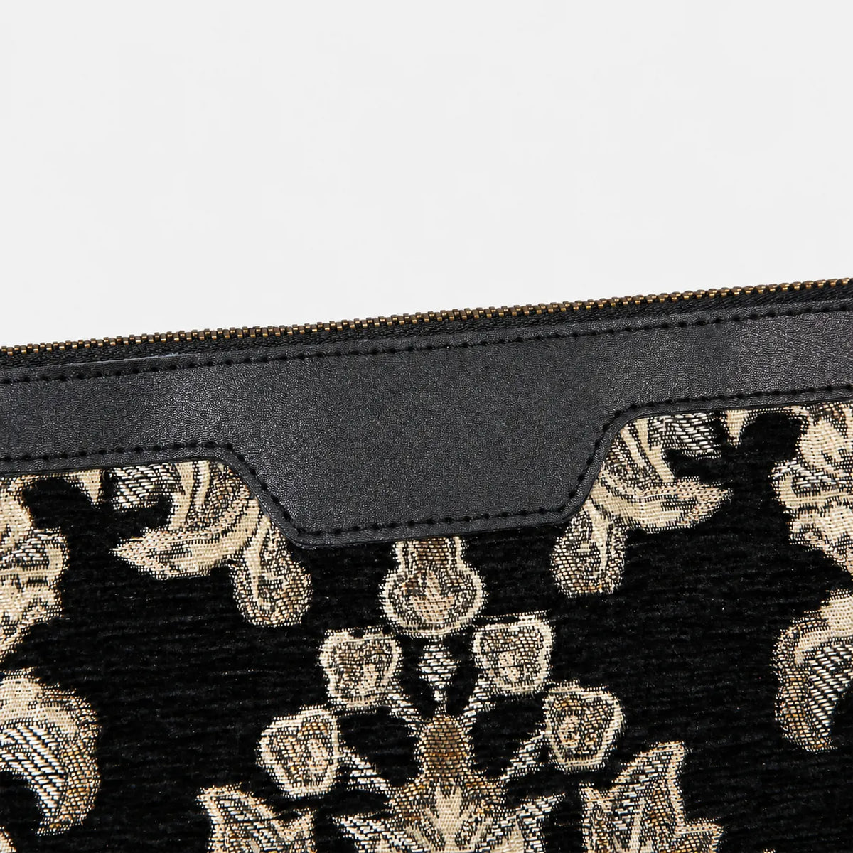 Vicotian Blossom Black Gold Carpet Makeup Bag Carpetbag of America details