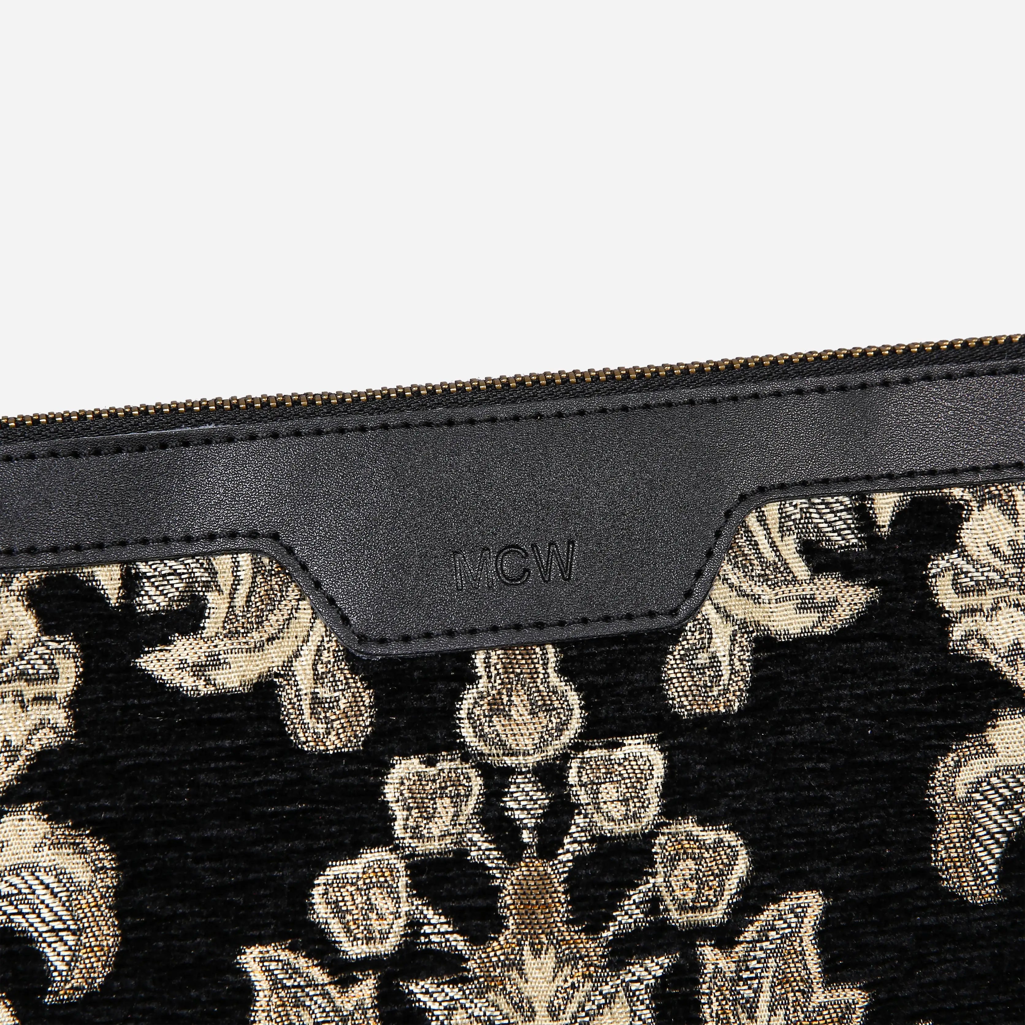 Vicotian Blossom Black Gold Carpet Makeup Bag Carpetbag of America details