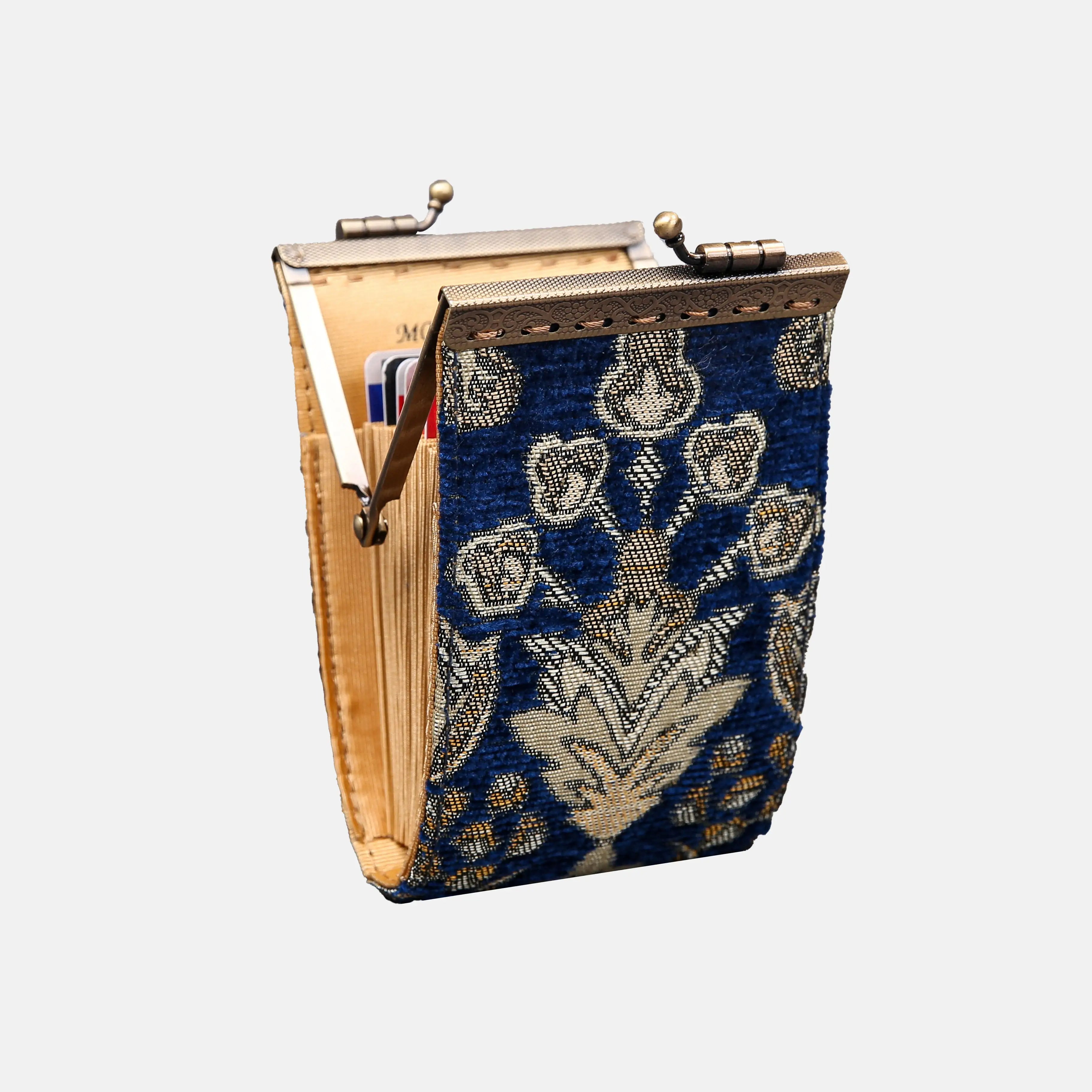 Victorian Blossom Blue Card Wallet  of America 11 slots side