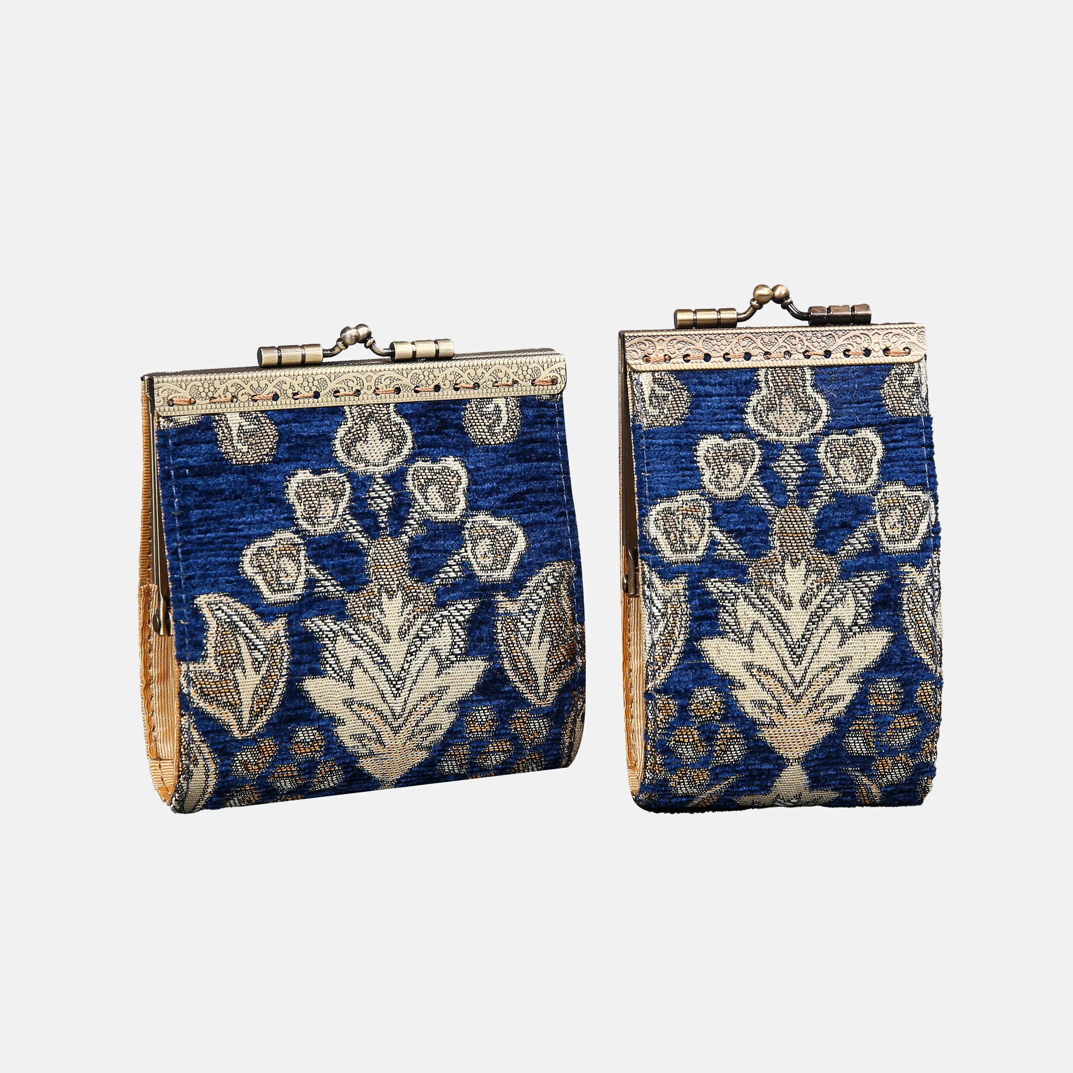 Victorian Blossom Blue Card Wallet  of America main