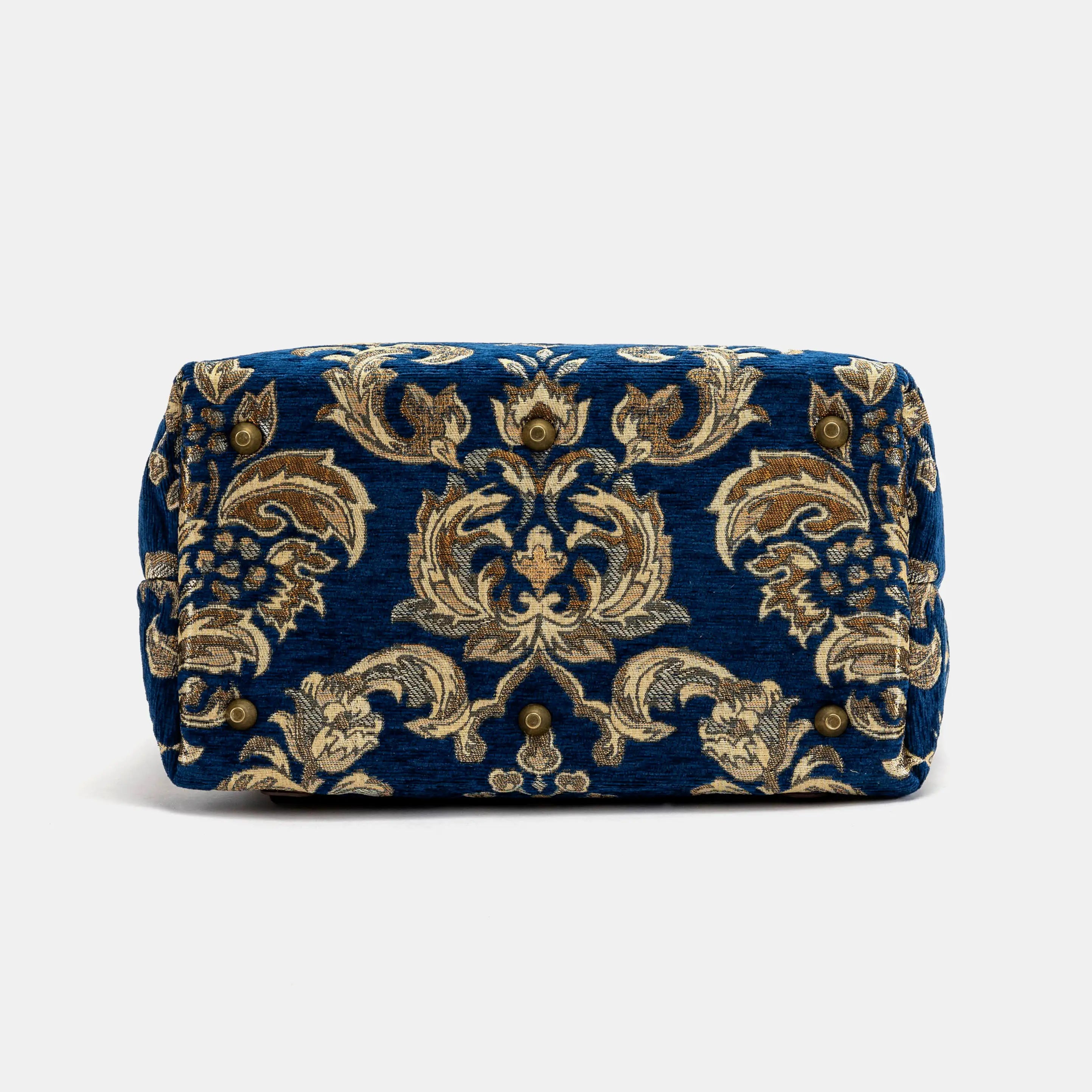 Victorian Blossom Blue/Gold Carpet Laptop Backpack of America  bottom