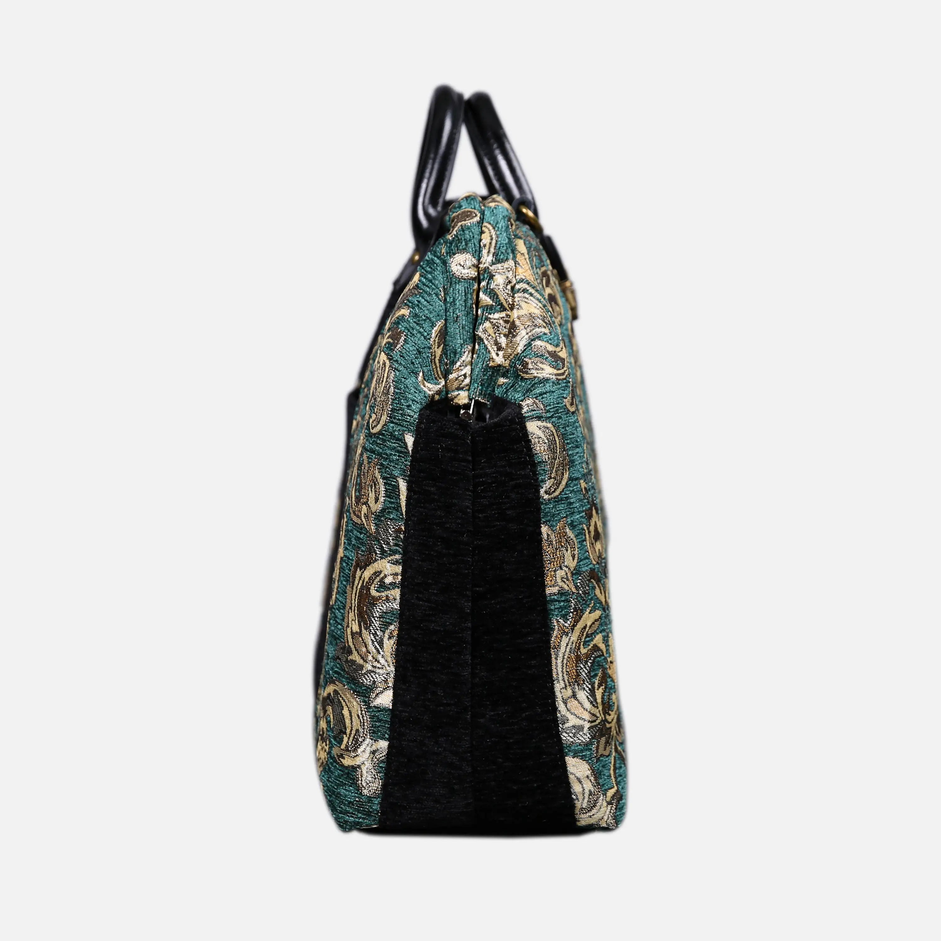 Luxury Damask Blue carpet bag of America side