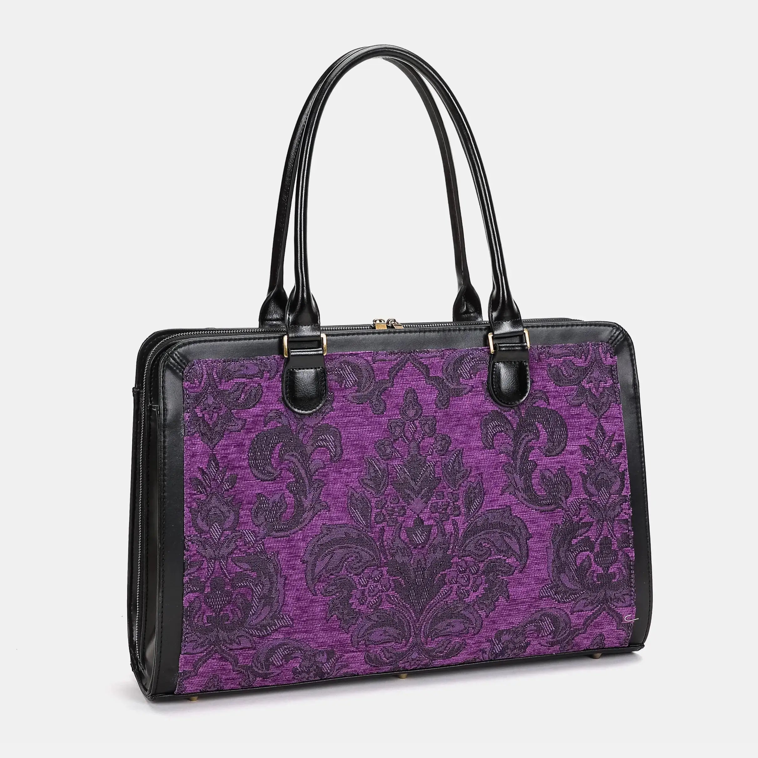 Victorian Blossom Purple Business Tote of America front