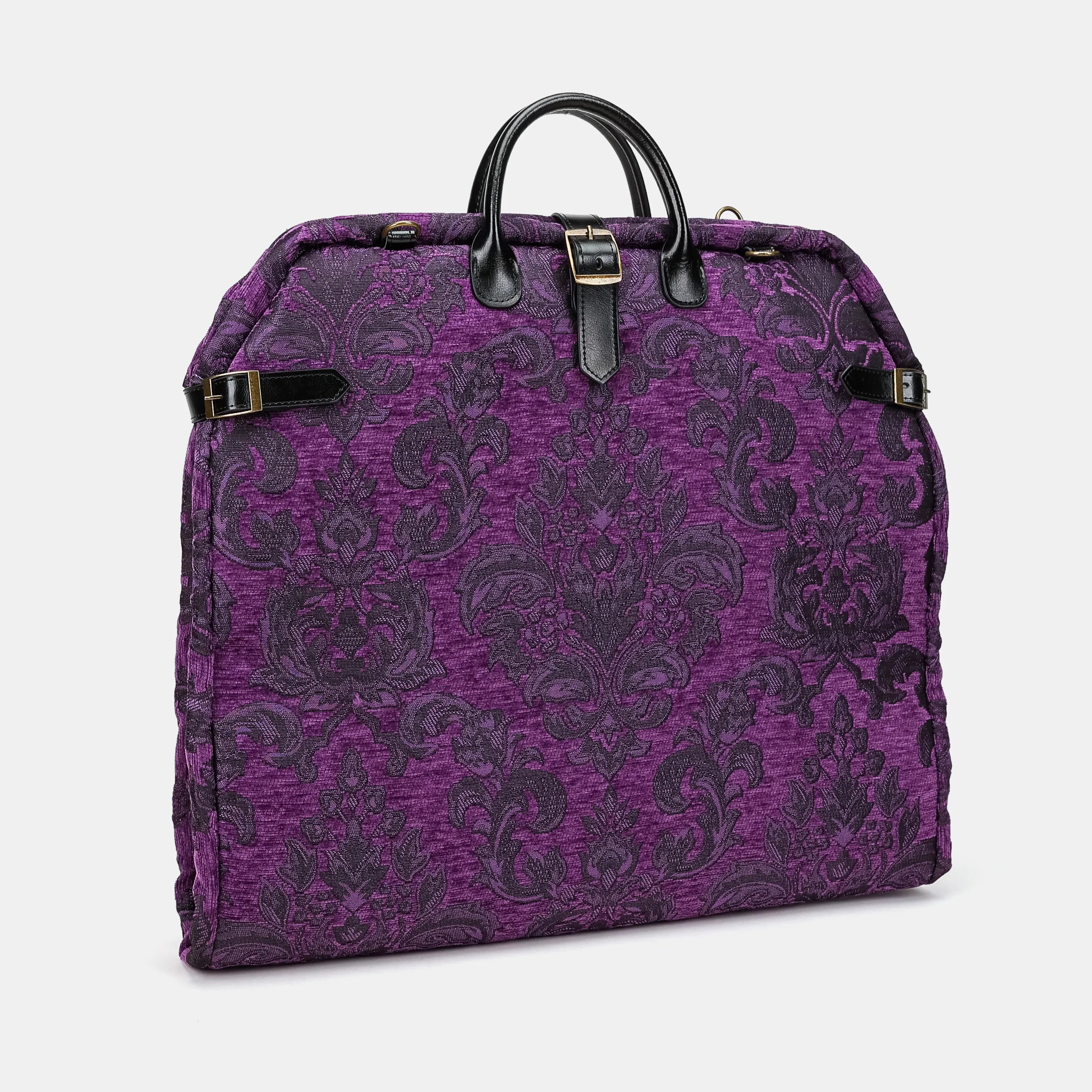 Victorian Blossom Purple Carpet Garment Bag Carpetbag of America front