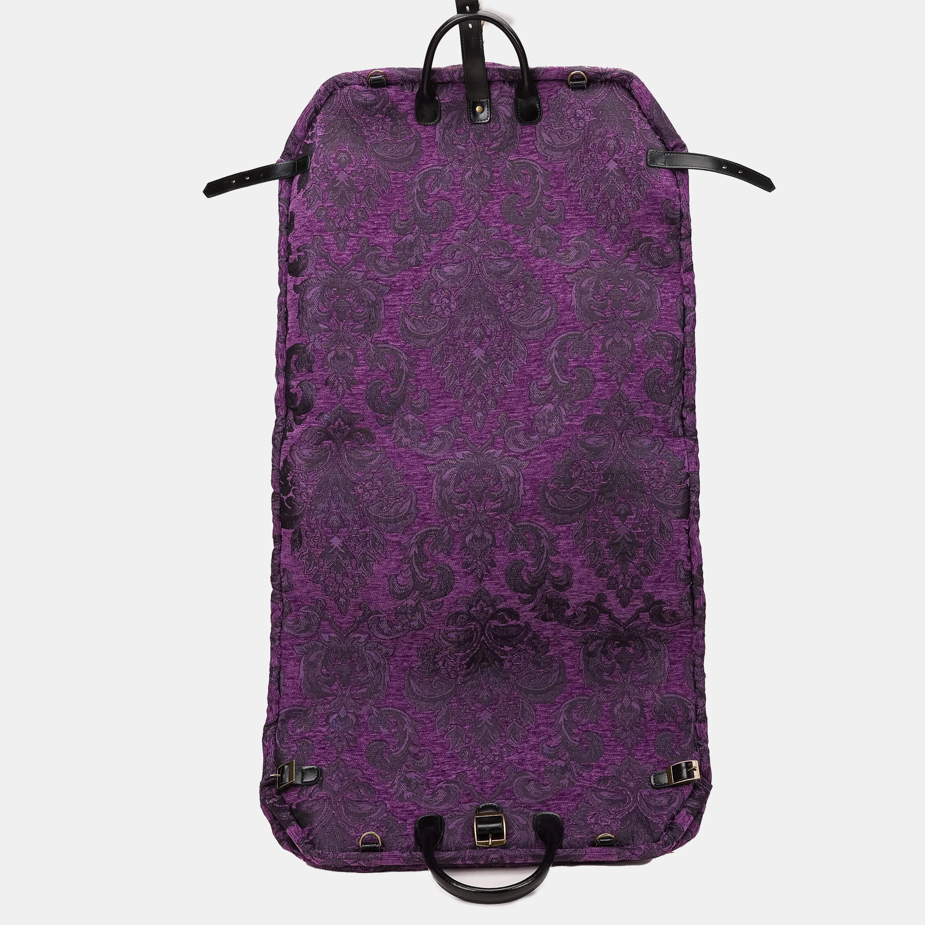 Victorian Blossom Purple Carpet Garment Bag Carpetbag of America back