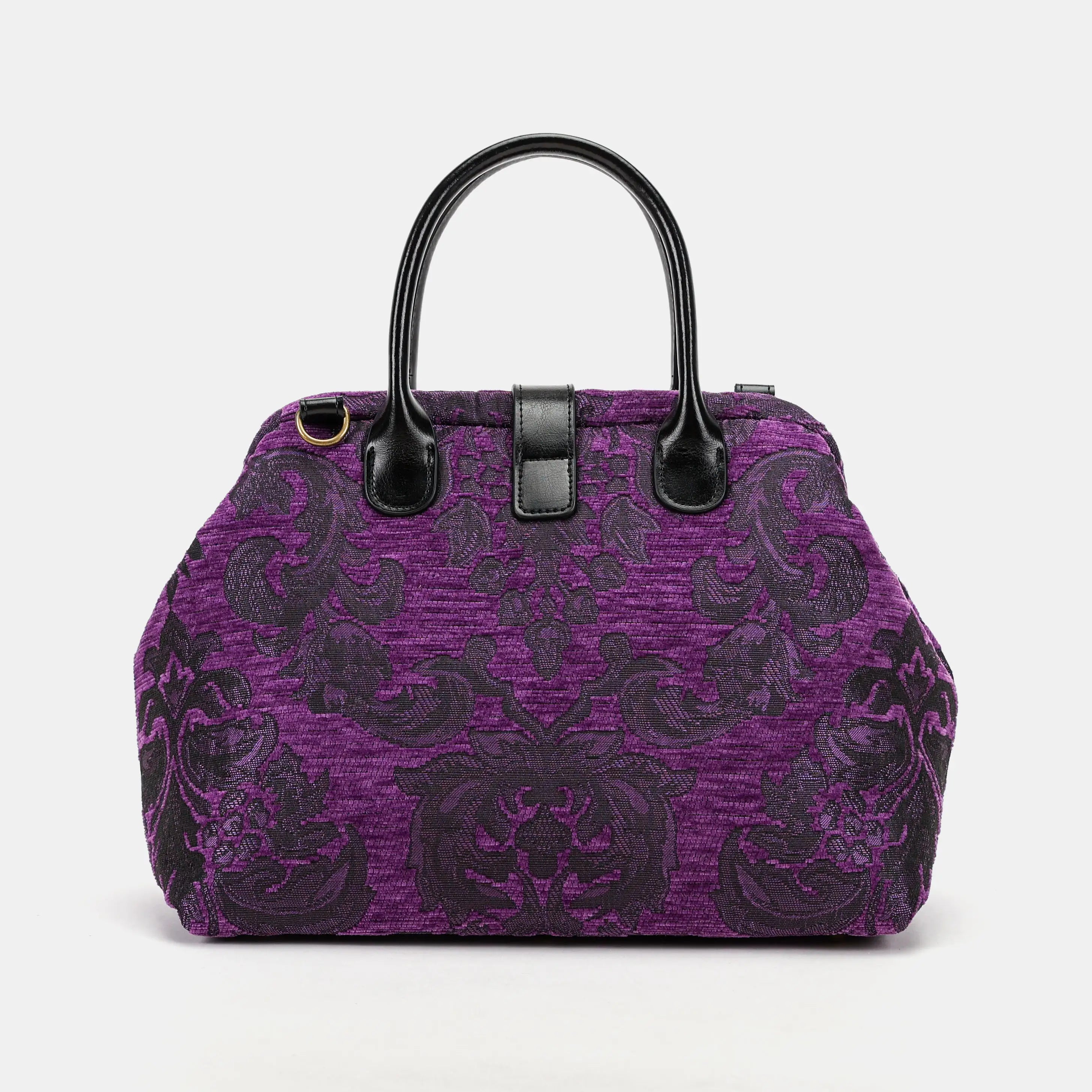 Victorian Blossom Purple Carpet Handbag Purse  of America back