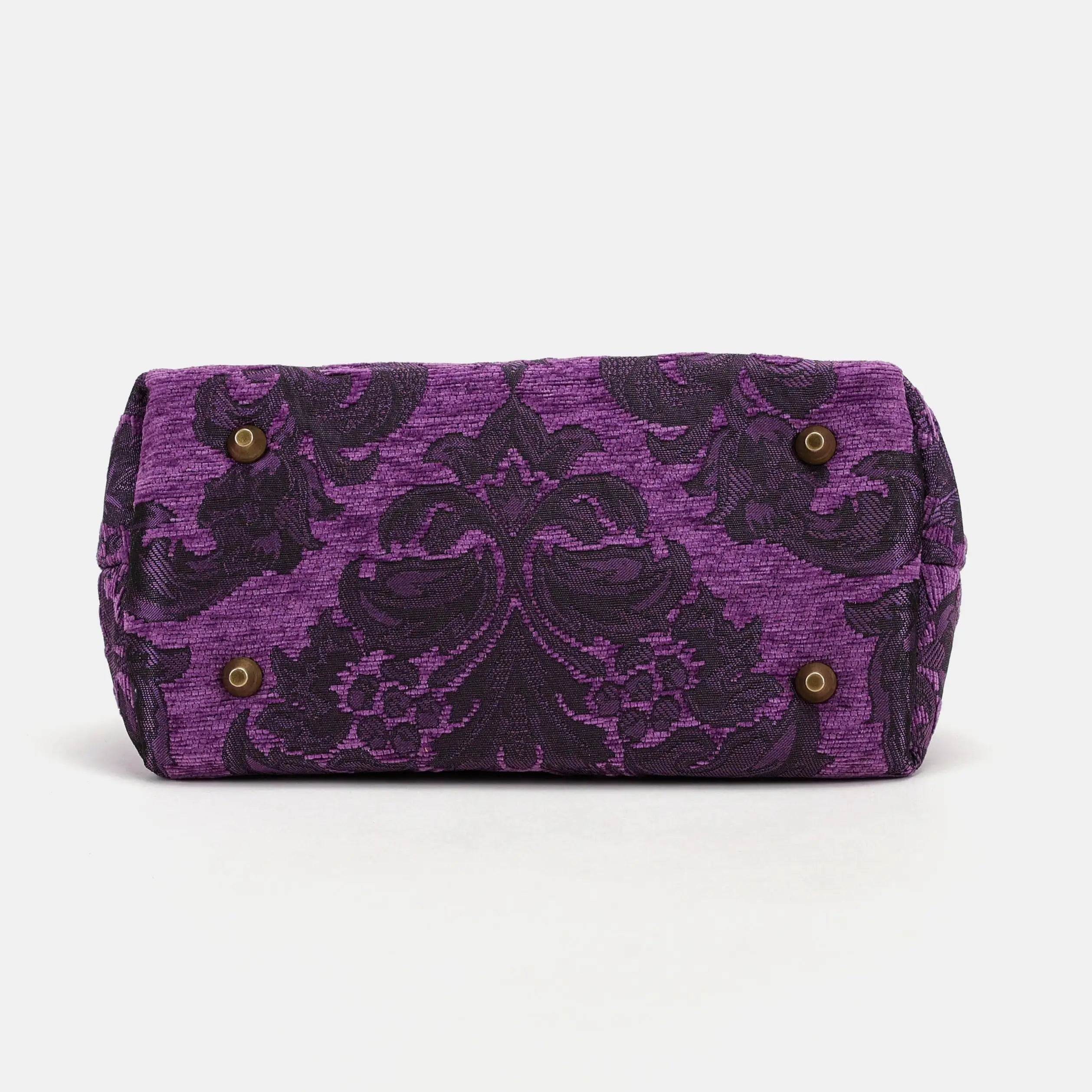 Victorian Blossom Purple Carpet Satchel Carpetbag of America bottom