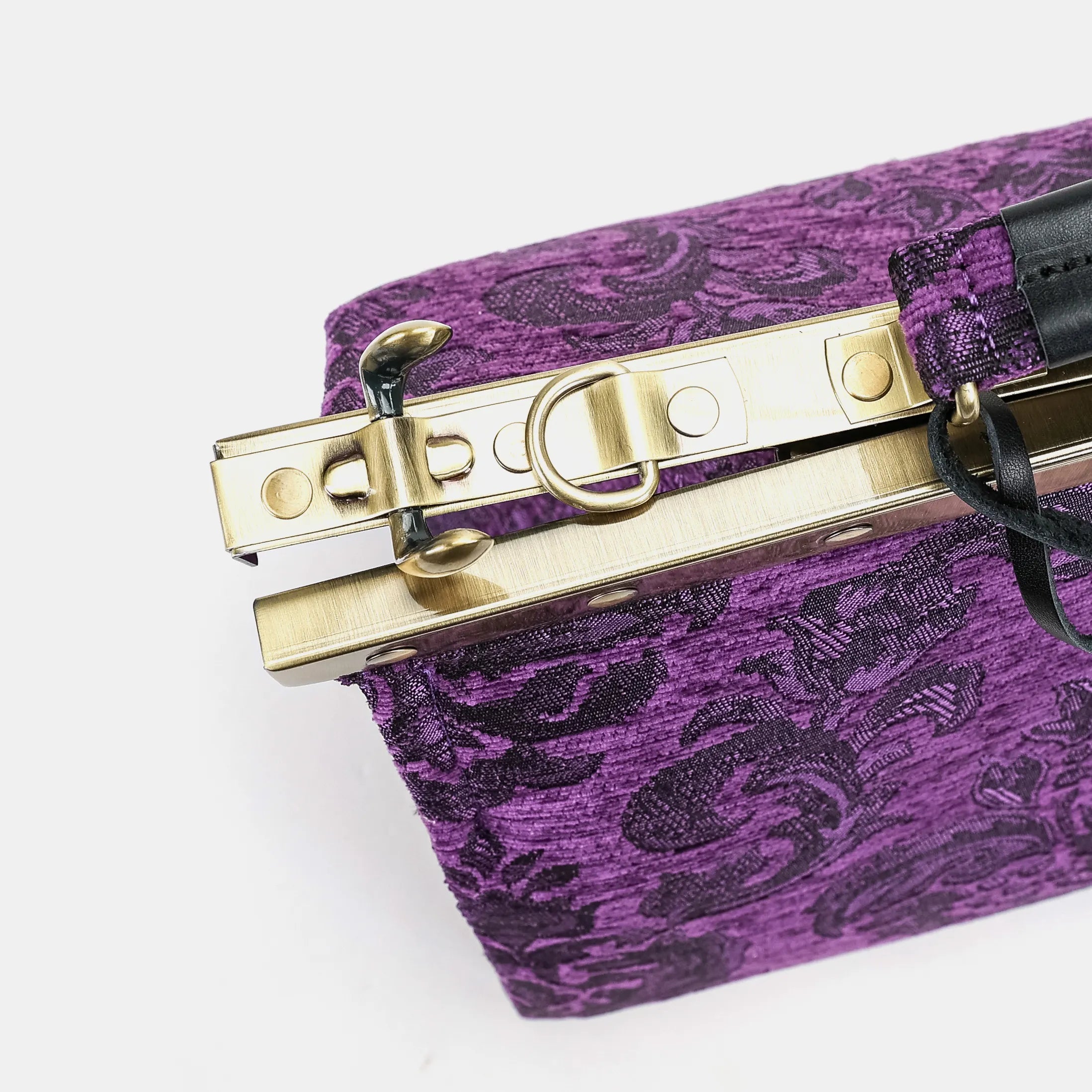 Victorian Blossom Purple Celine Carpet Gladstone Bag of America buckle