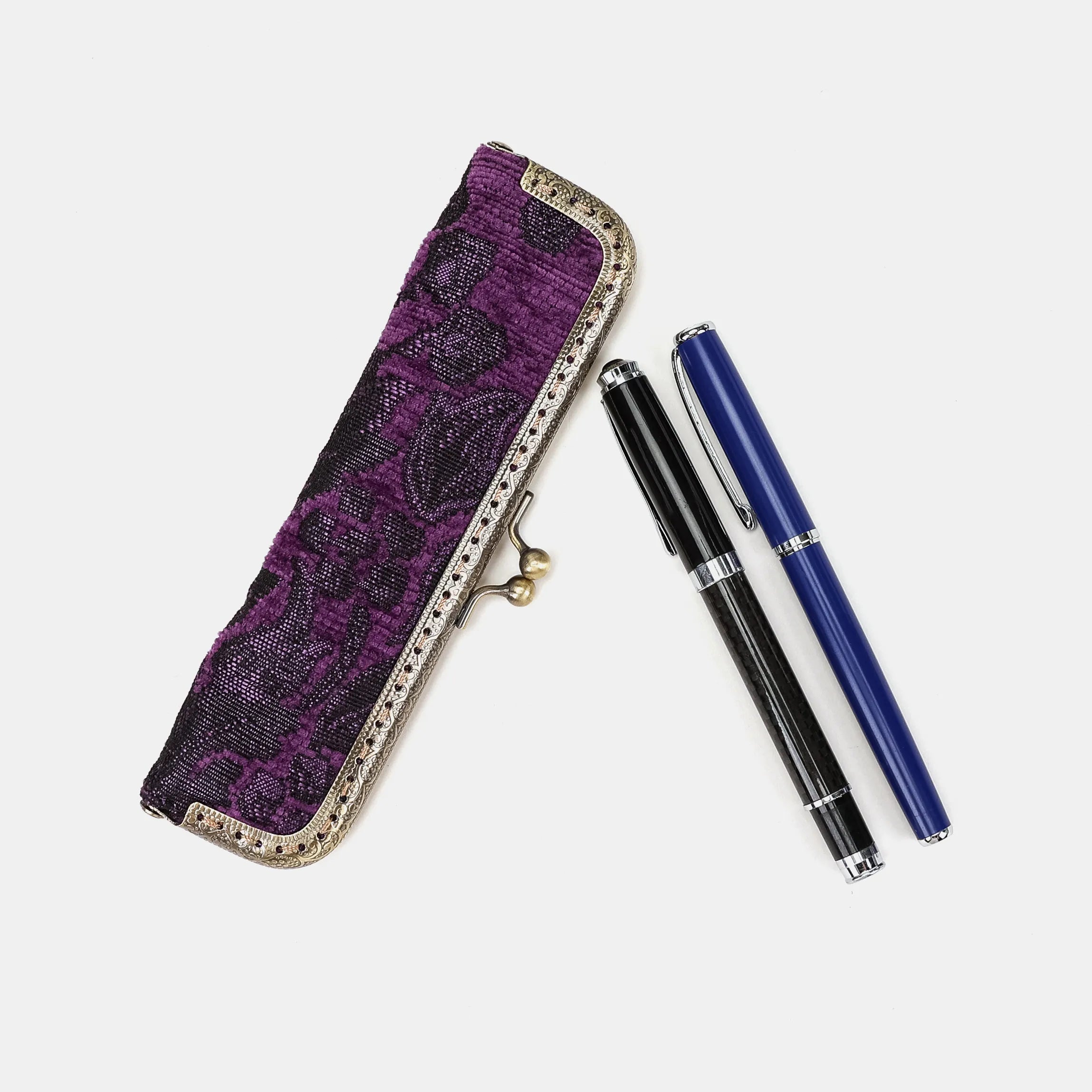 Victorian Blossom Purple Duo Pen Case Carpetbag of America main