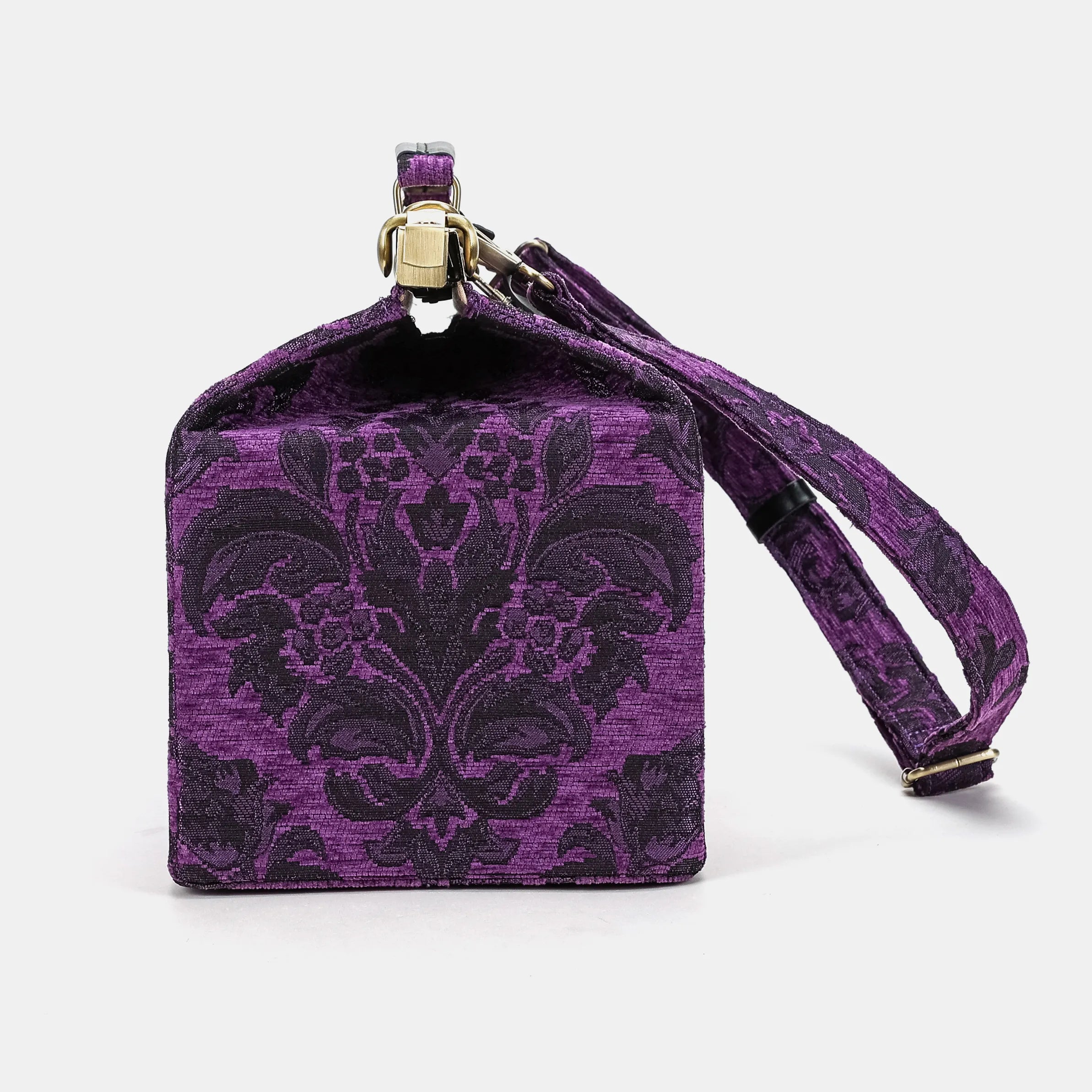 Victorian Blossom Purple Genevieve Carpet Gladstone Bag of America left side