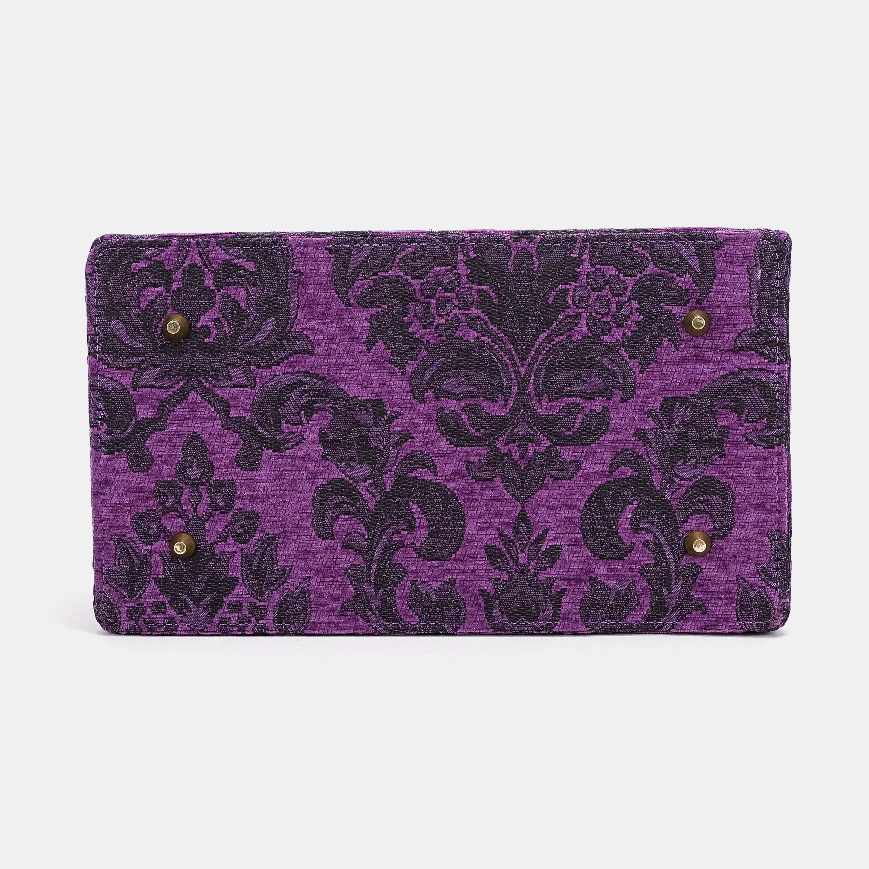 Victorian Blossom Purple Genevieve Carpet Gladstone Bag of America bottom
