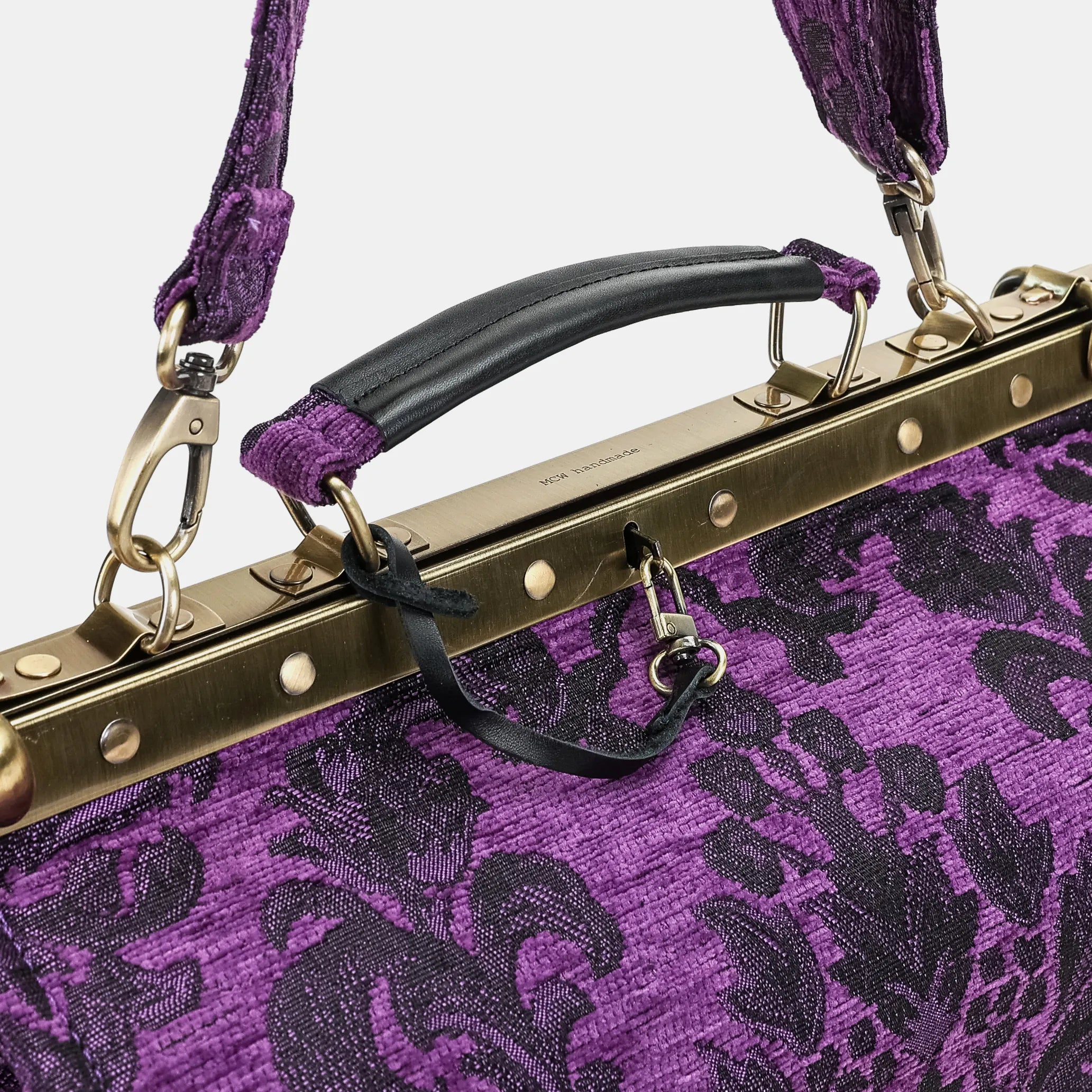 Victorian Blossom Purple Genevieve Carpet Gladstone Bag of America detail