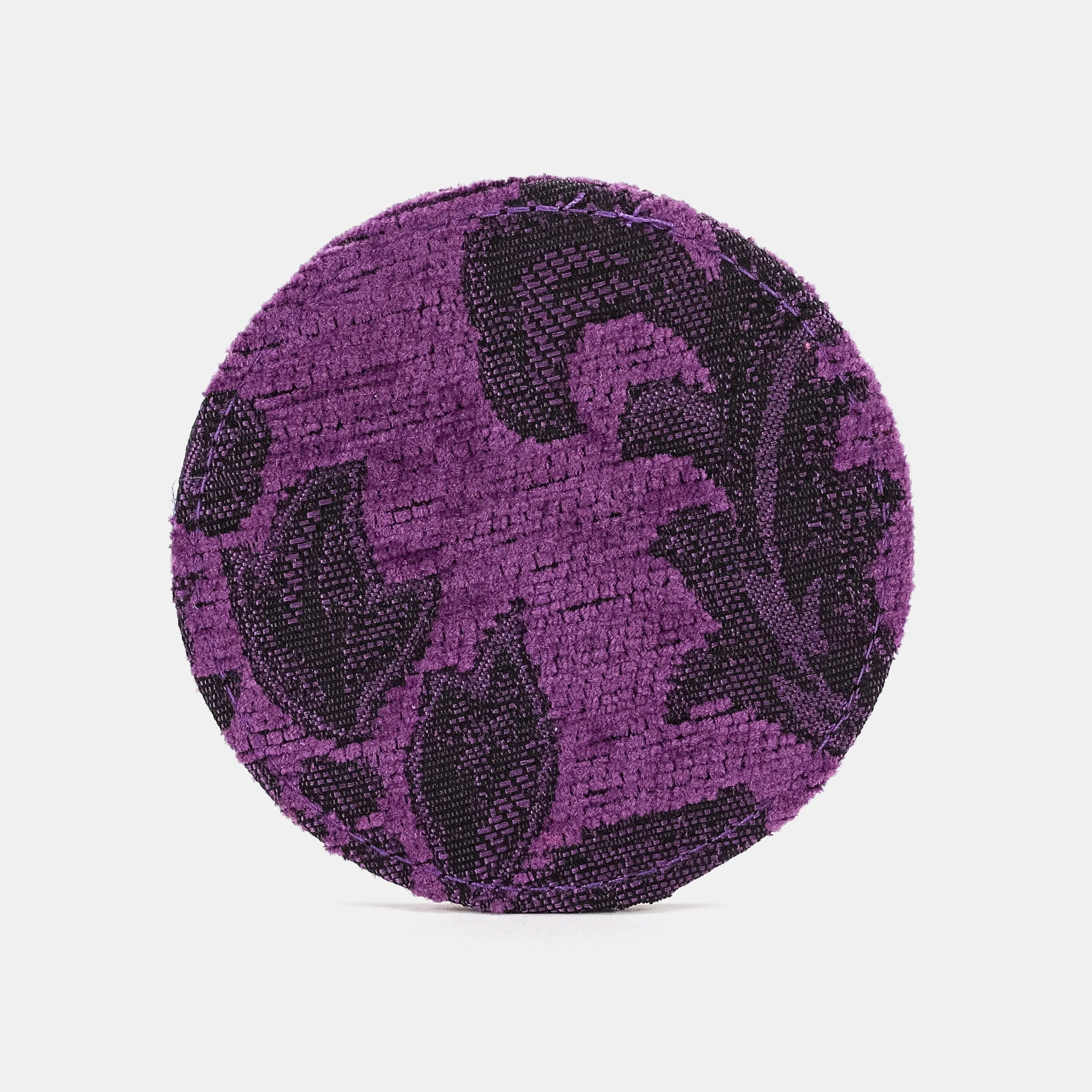 Victorian Blossom Purple Round Coaster Set with Holder of America-Face