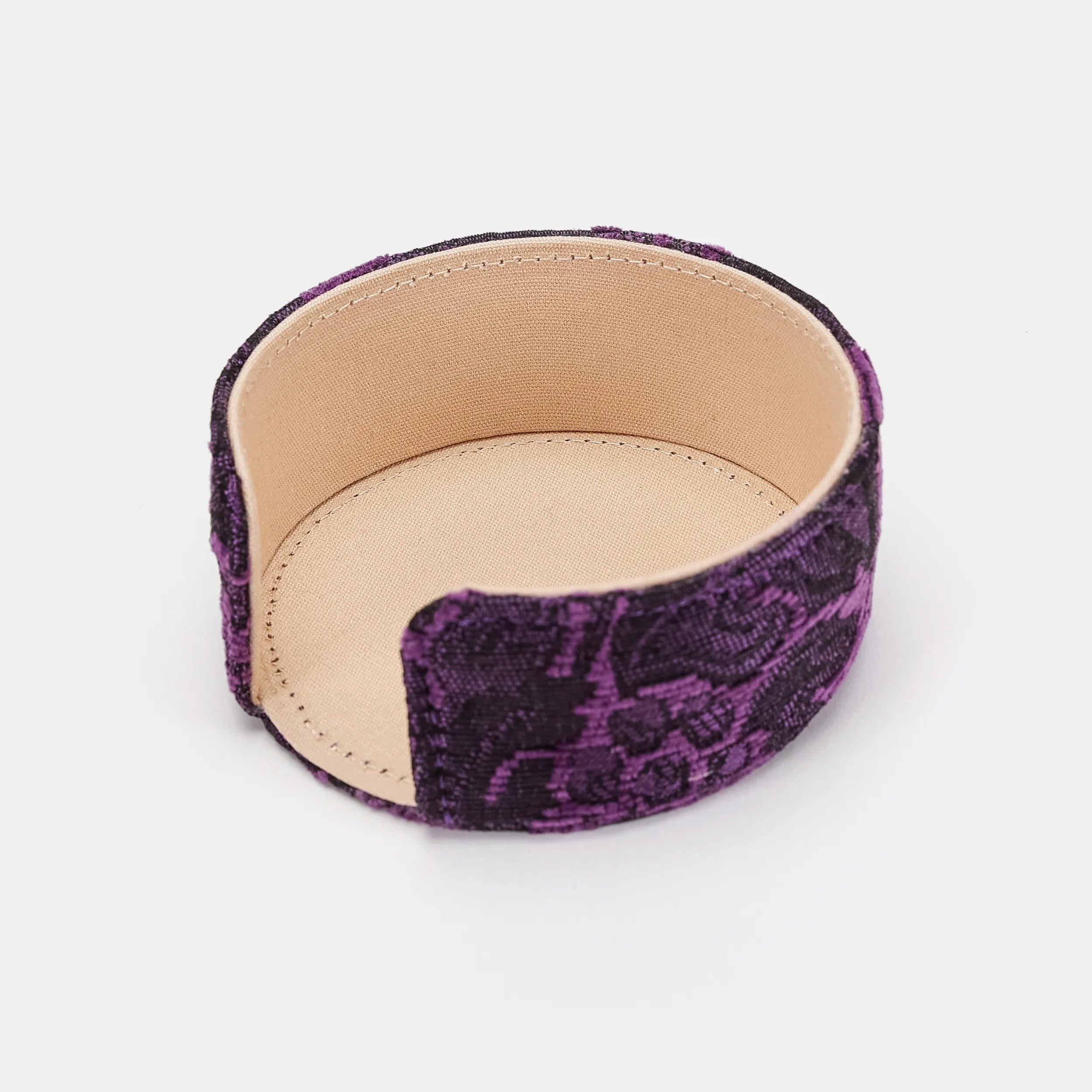 Victorian Blossom Purple Round Coaster Set with Holder of America-Holder