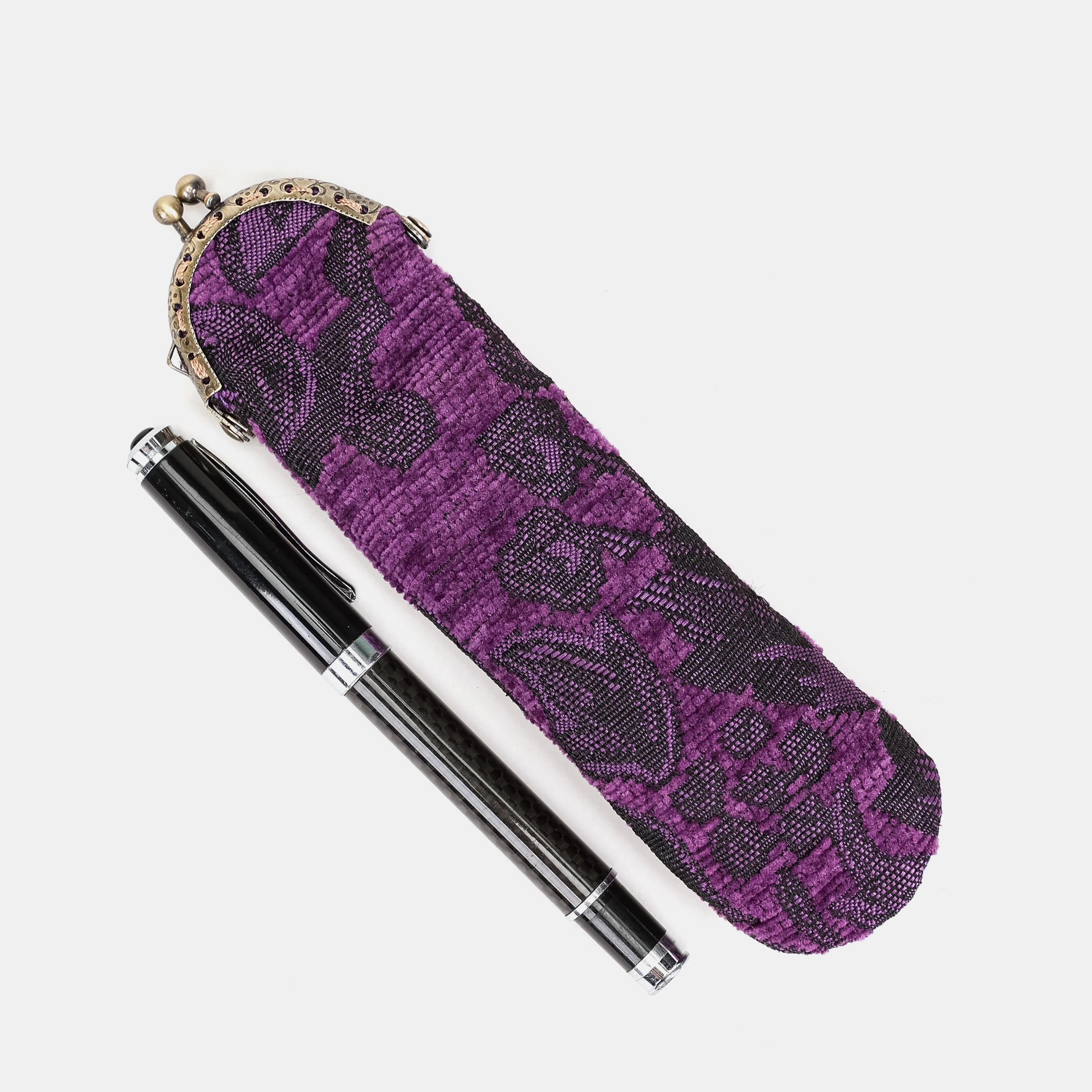Victorian Blossom Purple Solo Pen Case Carpetbag of America main