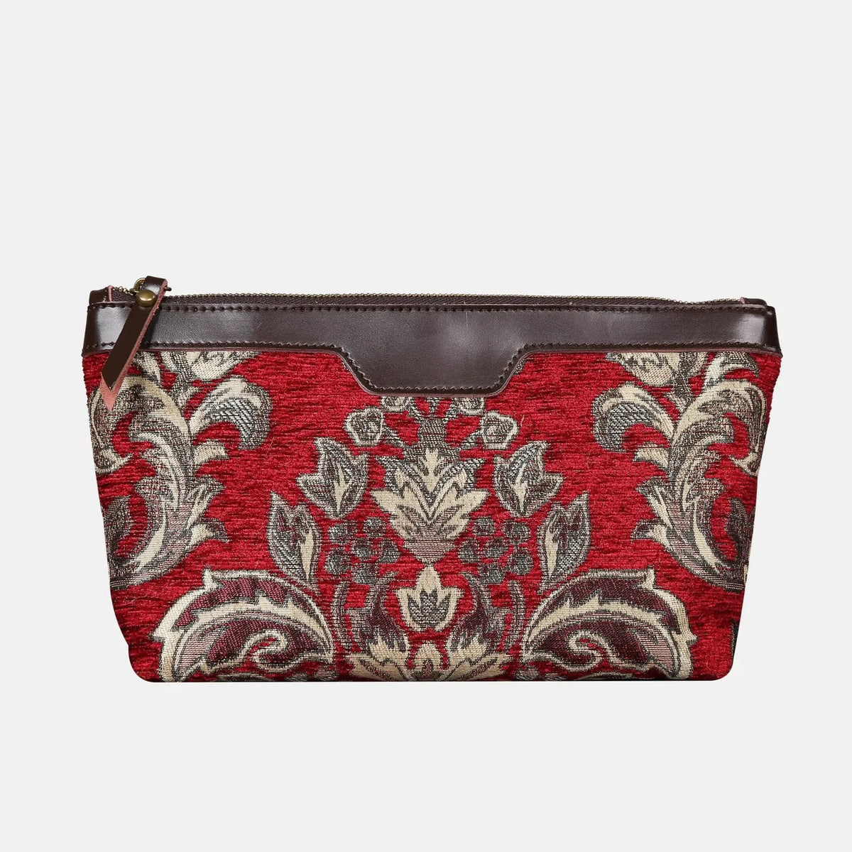Victorian Blossom Red/Gold Carpet Makeup Bag carpet bag MCW Handmade of America main